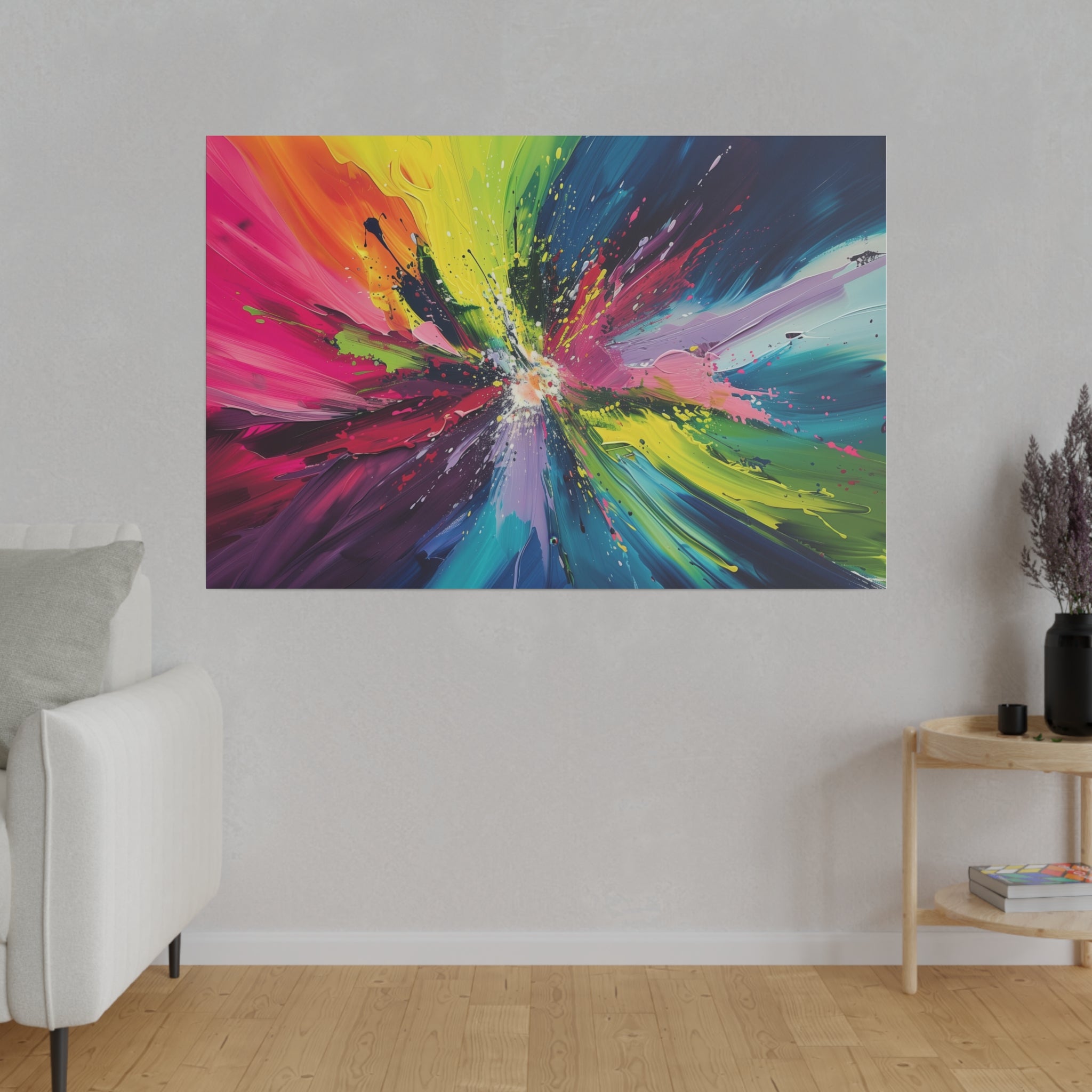 Radiant Explosion - Abstract Wall Art - Horizontal Canvas - WA213