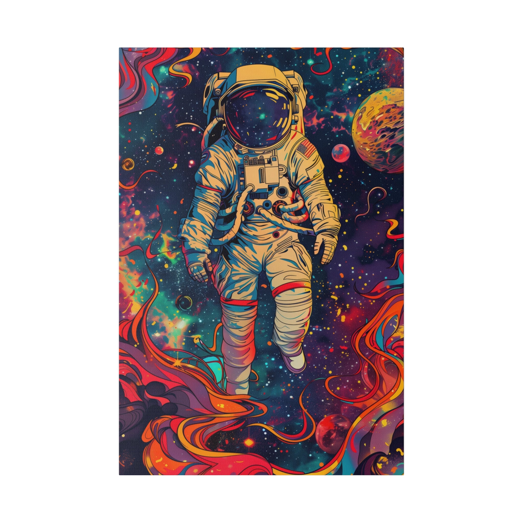 Astronaut in Space Wall Art - Vertical Canvas - WA119