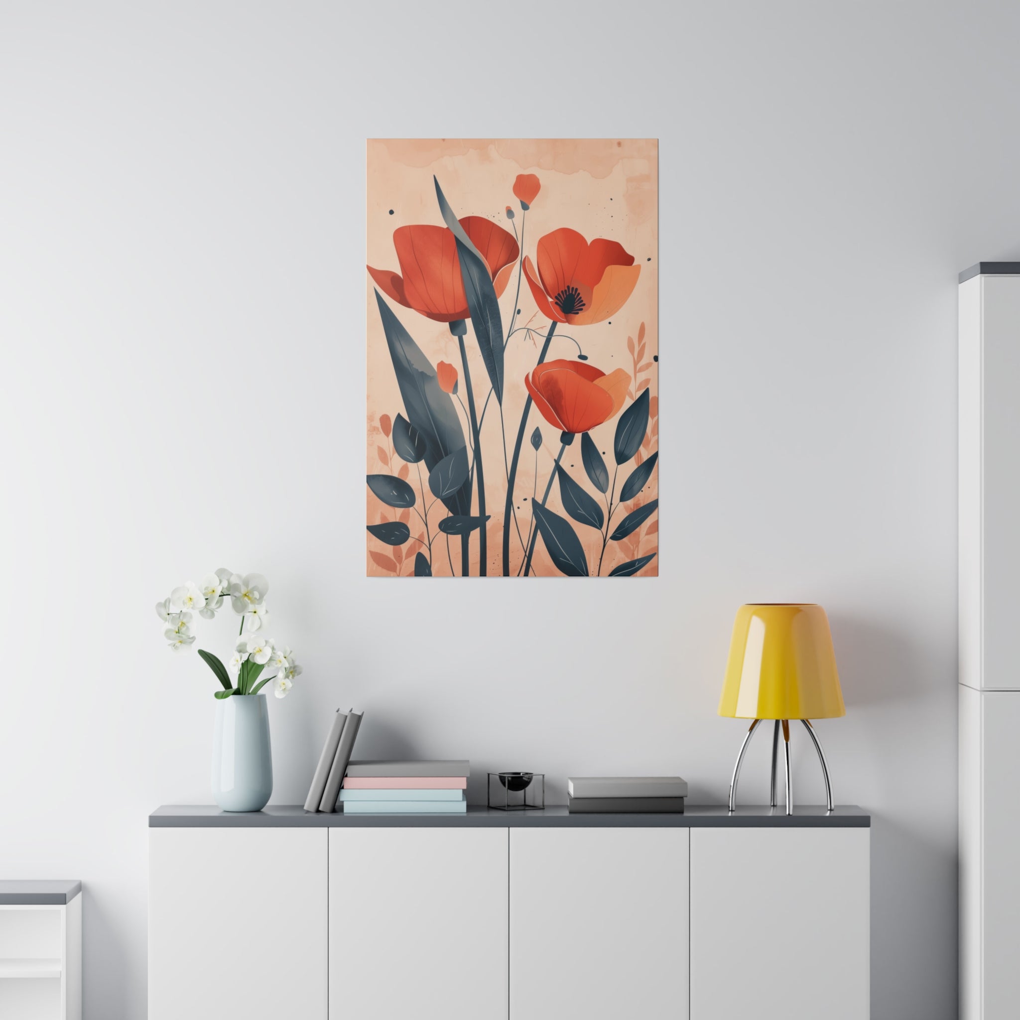 Flowers Wall Art - Botanical Wall Art - Vertical Canvas - WA42