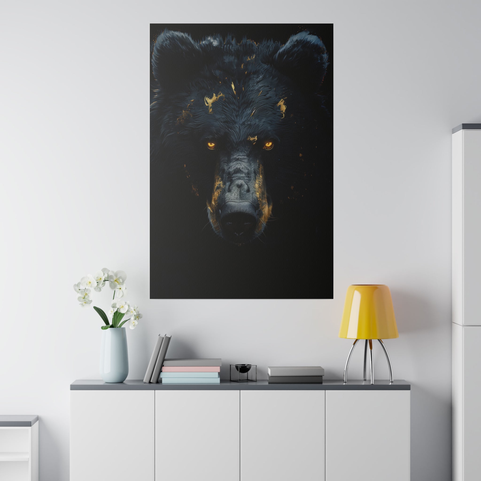 Vicious Bear - Wildlife Wall Art - Vertical Canvas - WA242