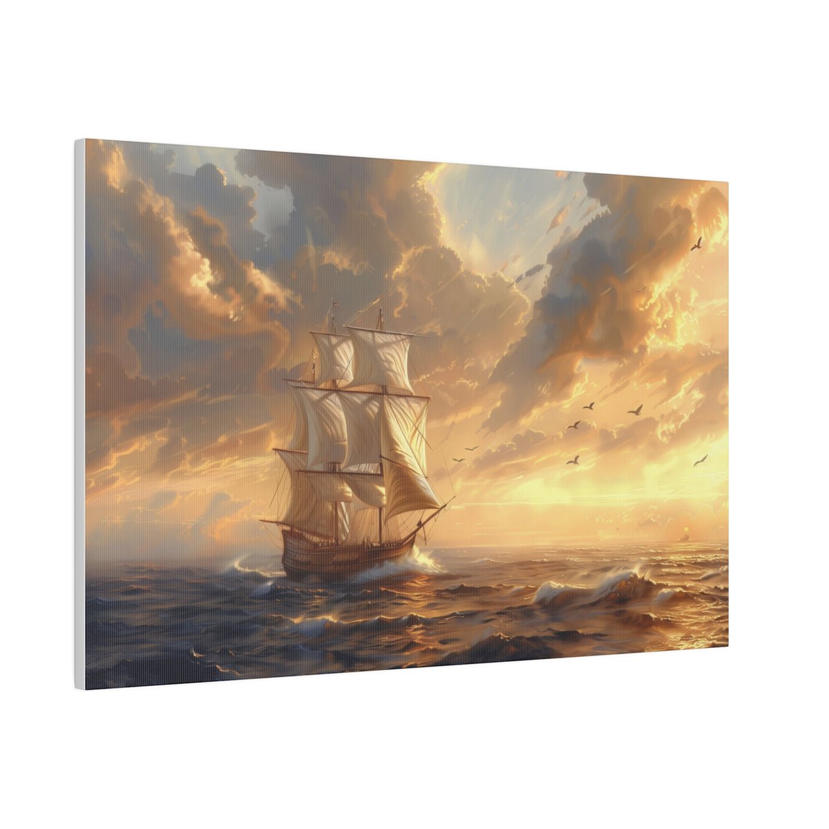 Ship Ocean Wall Art - Horizontal Canvas - WA180