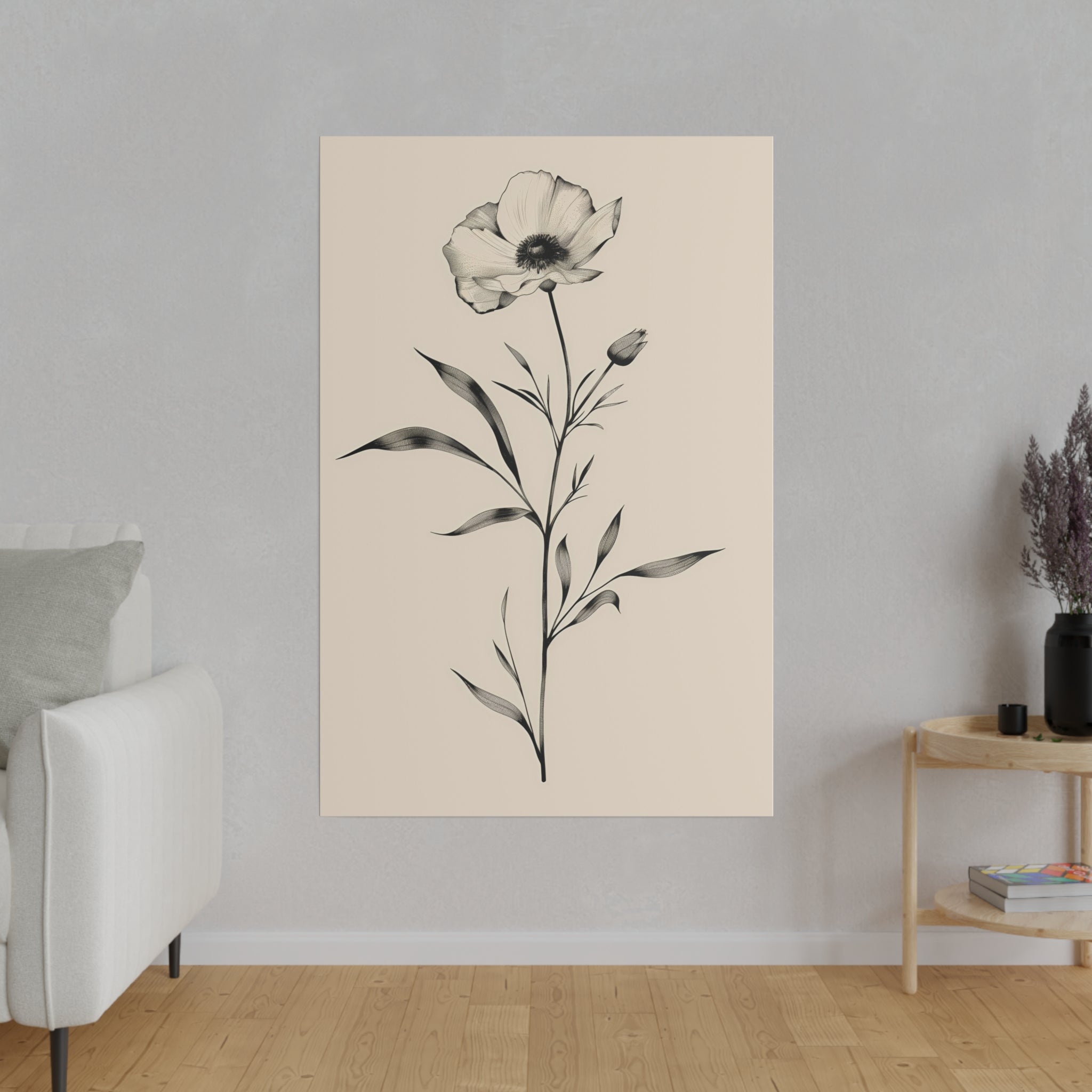 Flowers Wall Art - Botanical Wall Art - Vertical Canvas - WA50