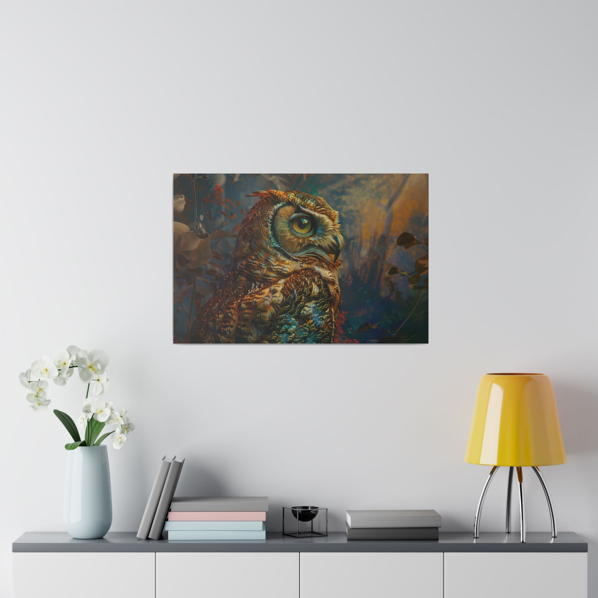 Owl Fantasy Wall Art - Horizontal Canvas - WA154