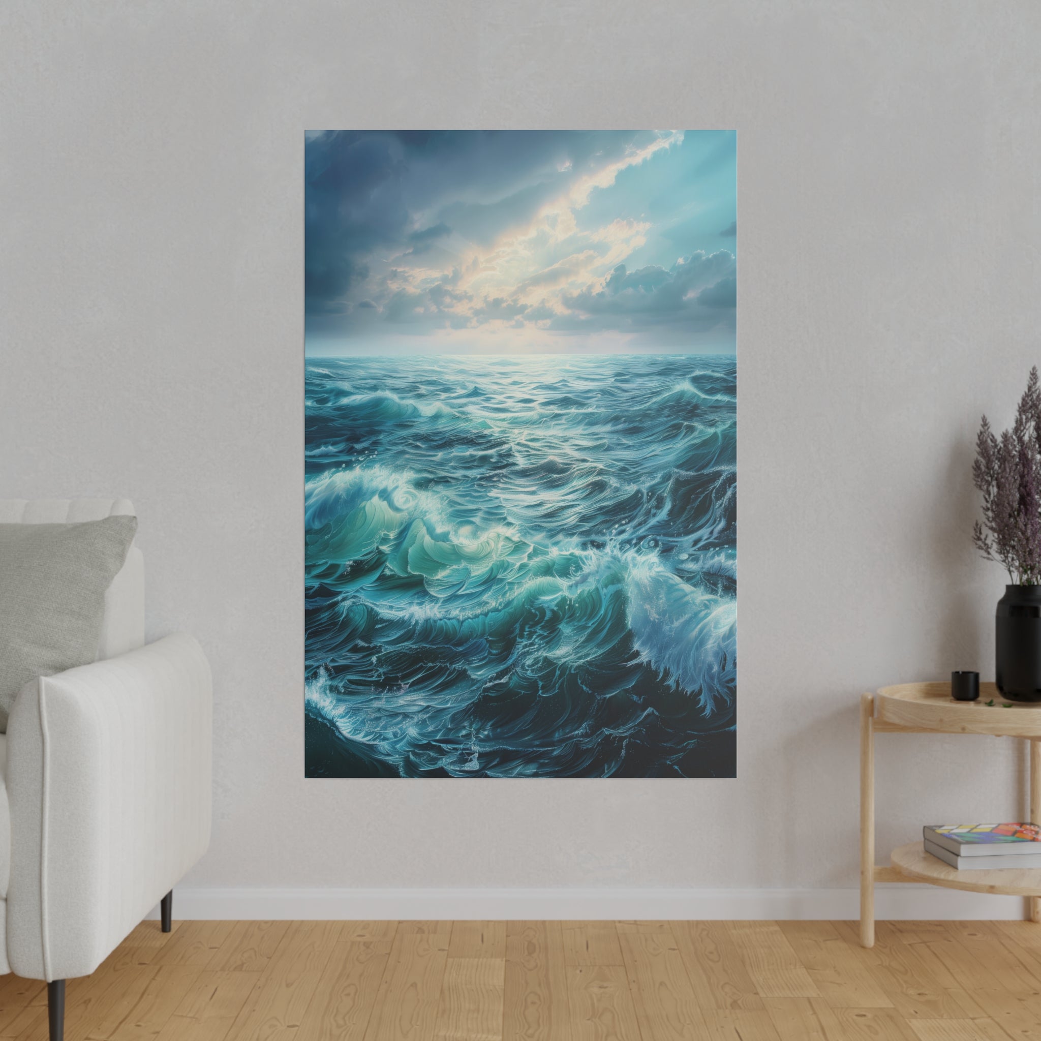 Ocean Waves Wall Art - Vertical Canvas - WA93