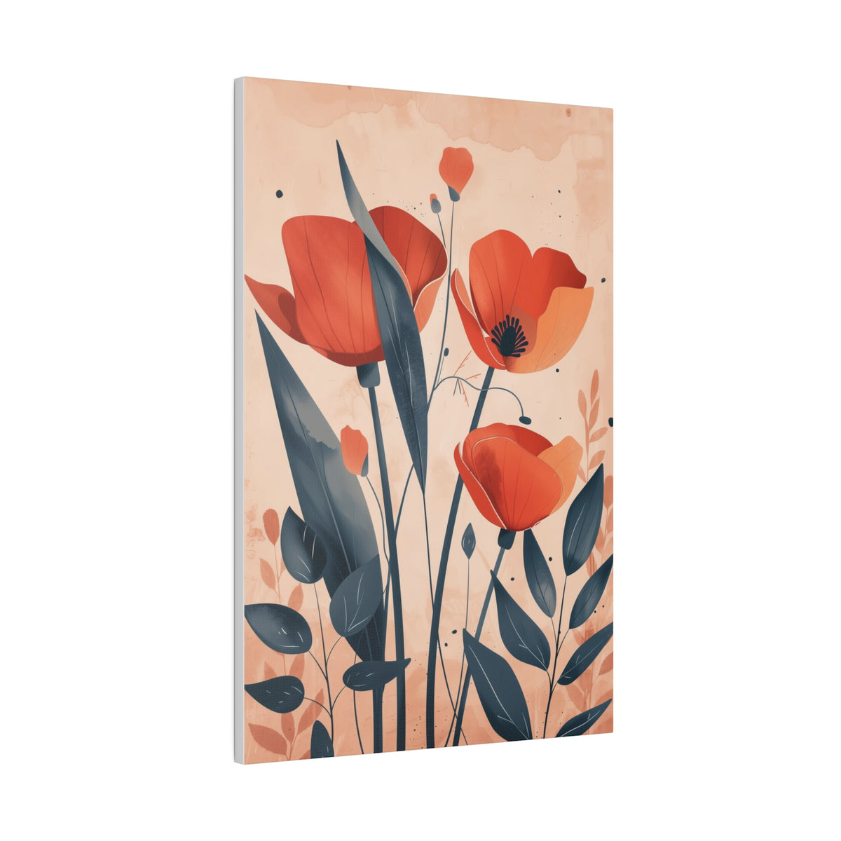 Flowers Wall Art - Botanical Wall Art - Vertical Canvas - WA42