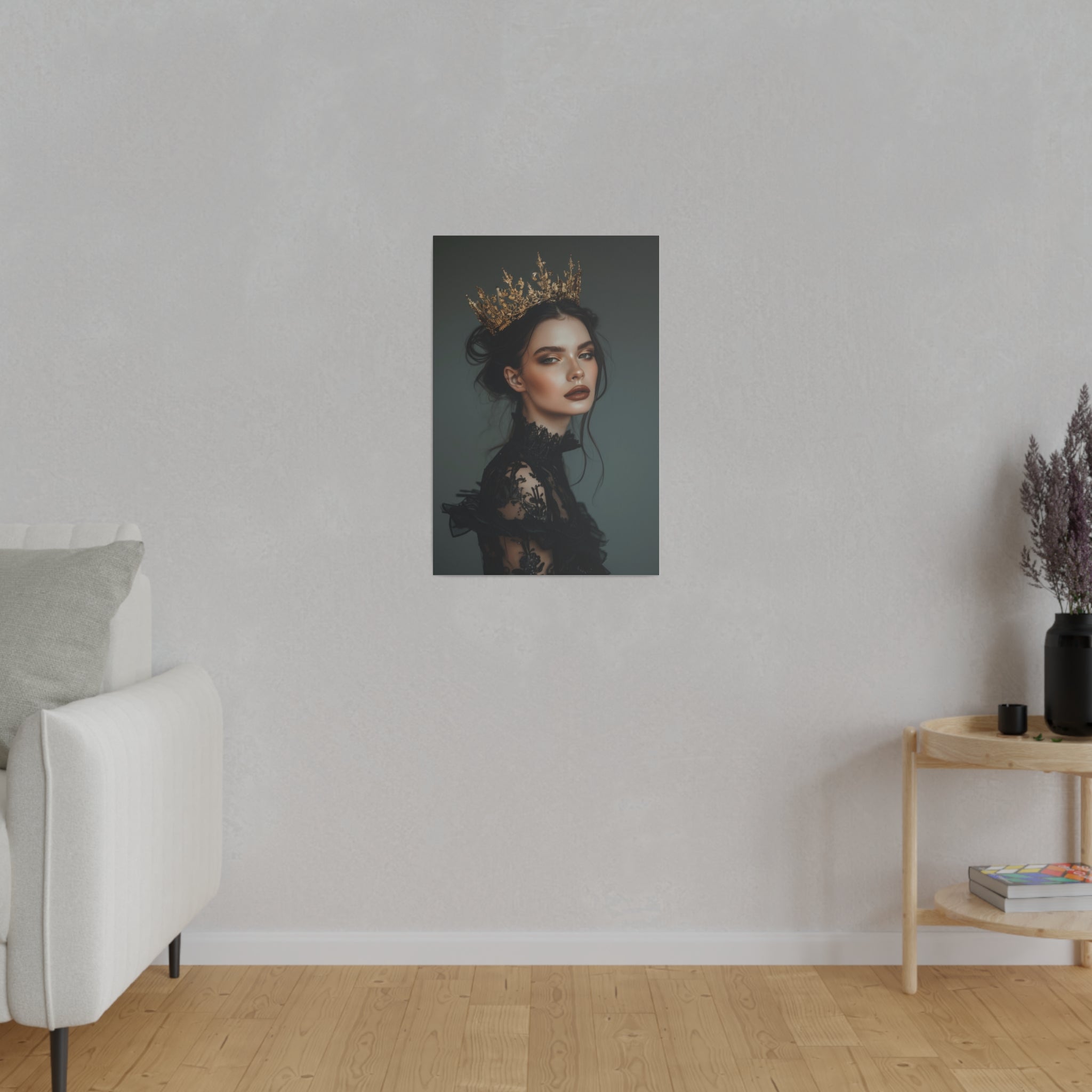 Gothic Woman with a Crown - Luxury Themed Canvas - Vertical Canvas - WA74