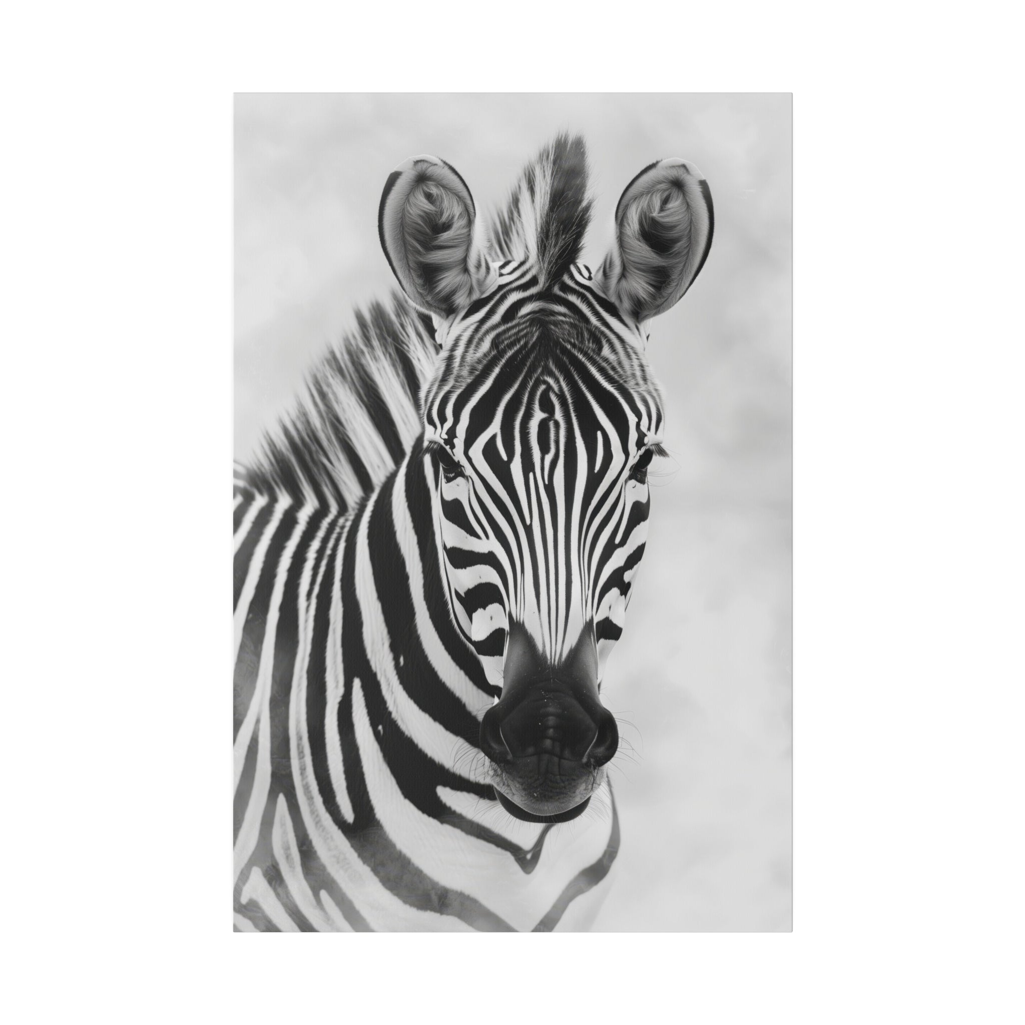 Enigmatic Zebra - Wildlife Wall Art - Vertical Canvas - WA263