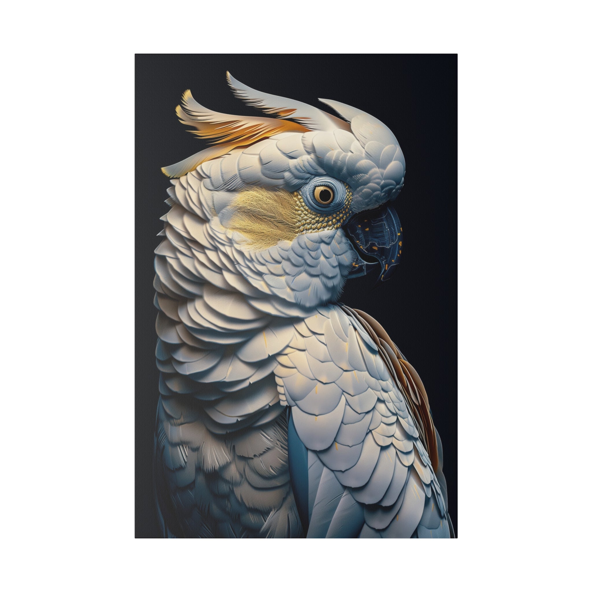 Golden Cockatoo Parrot - Wildlife Wall Art - Vertical Canvas - WA289