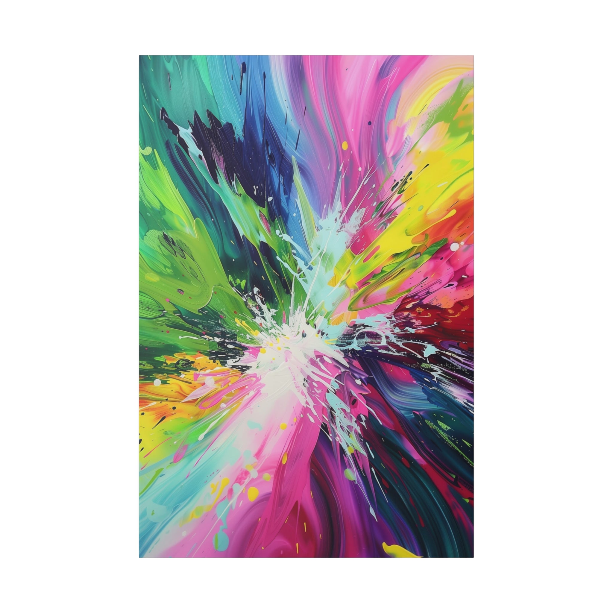 Vibrant Symphony - Abstract Wall Art - Vertical Canvas - WA234