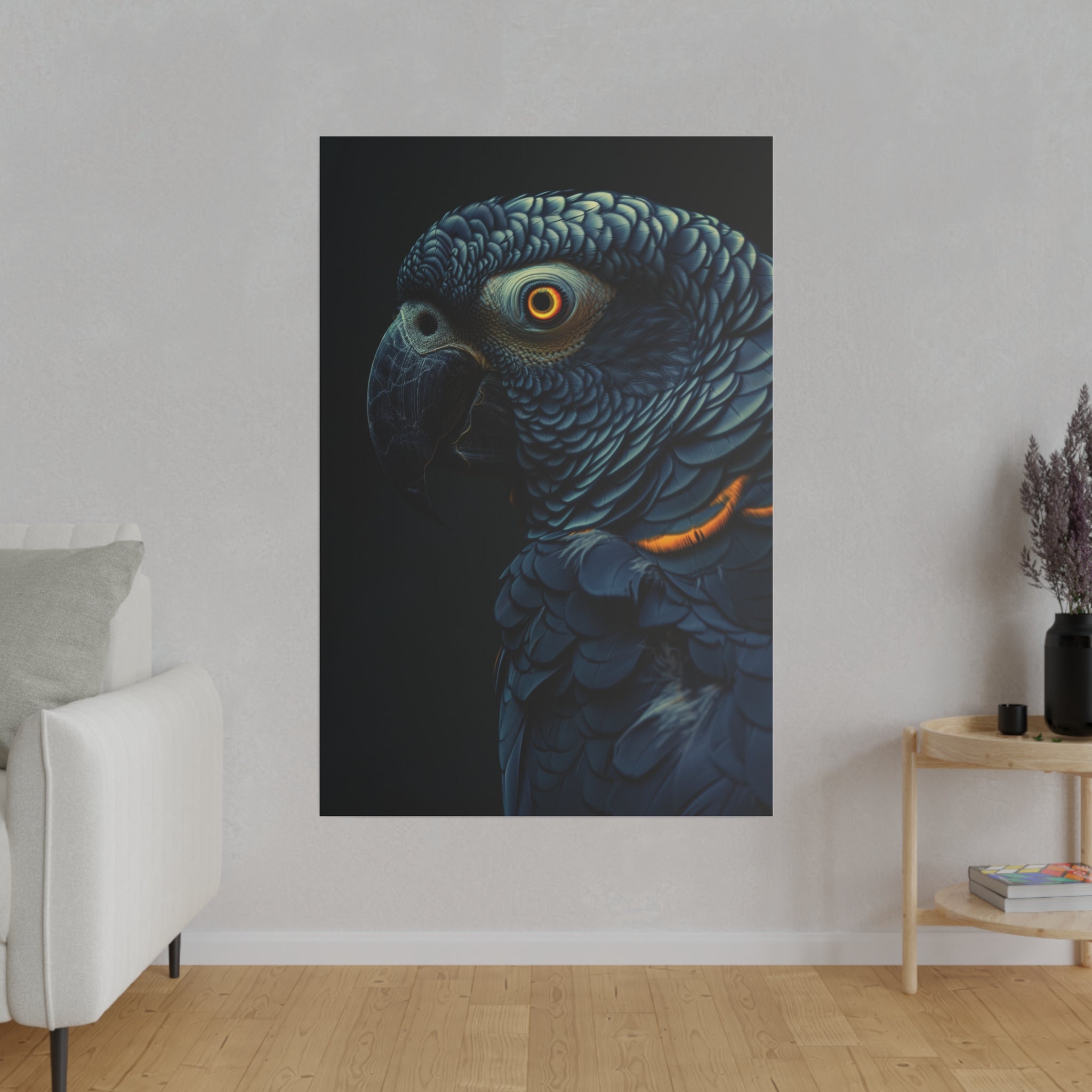 Parrot's Grace - Wildlife Wall Art - Vertical Canvas - WA292