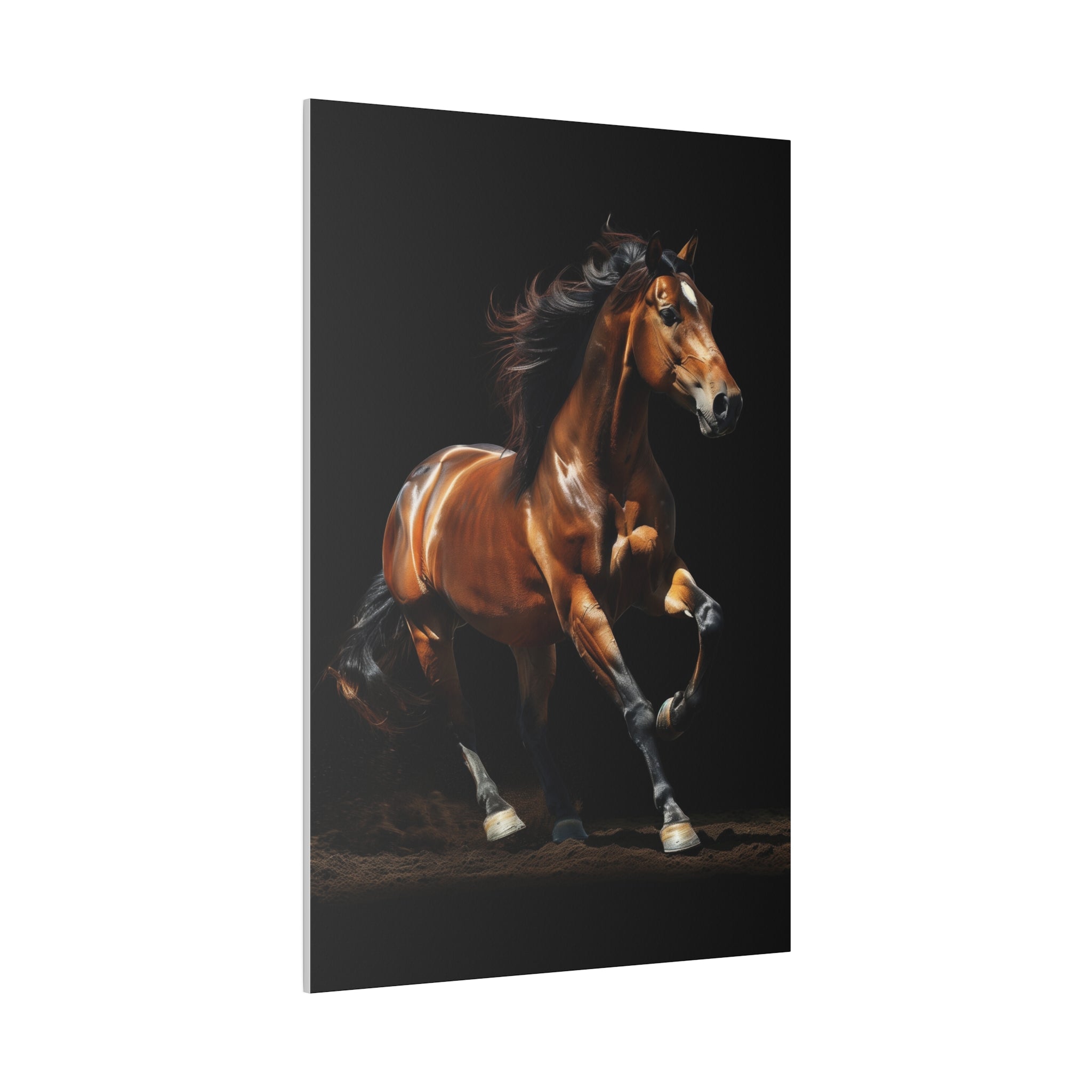 Galloping Horse - Wildlife Wall Art - Vertical Canvas - WA245