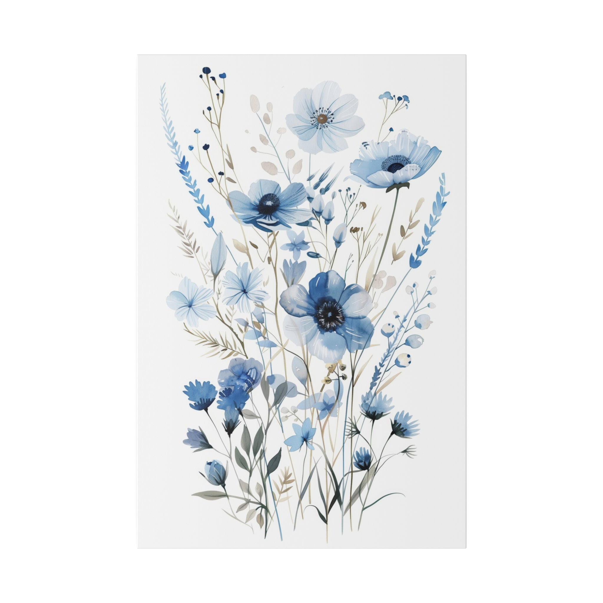 Flowers Wall Art - Botanical Wall Art - Vertical Canvas - WA44