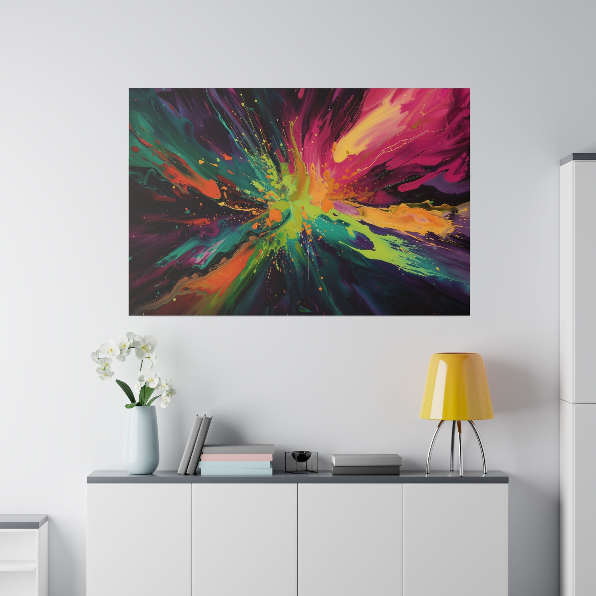 Explosive Symphony - Abstract Wall Art - Horizontal Canvas - WA214