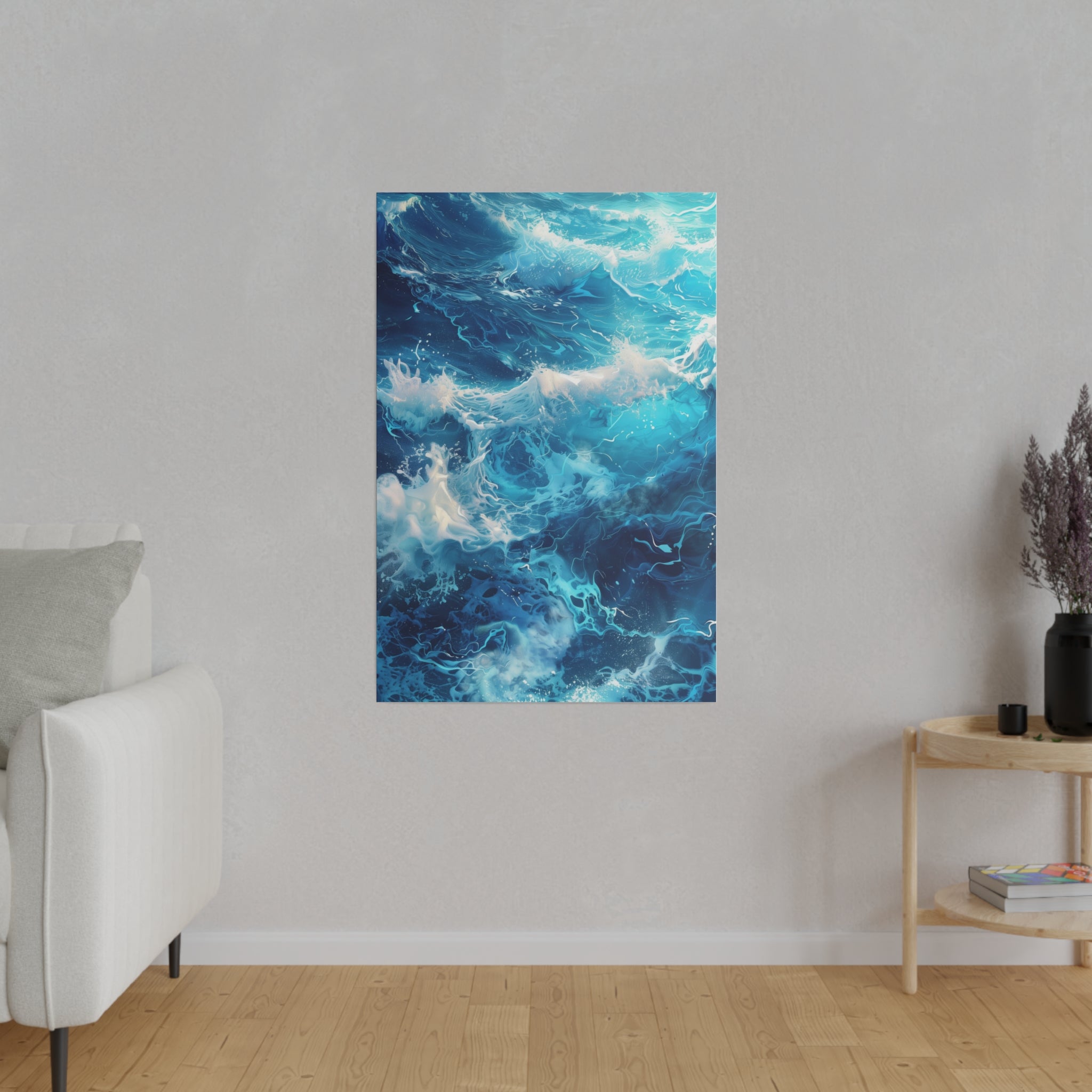 Ocean Waves Wall Art - Vertical Canvas - WA92