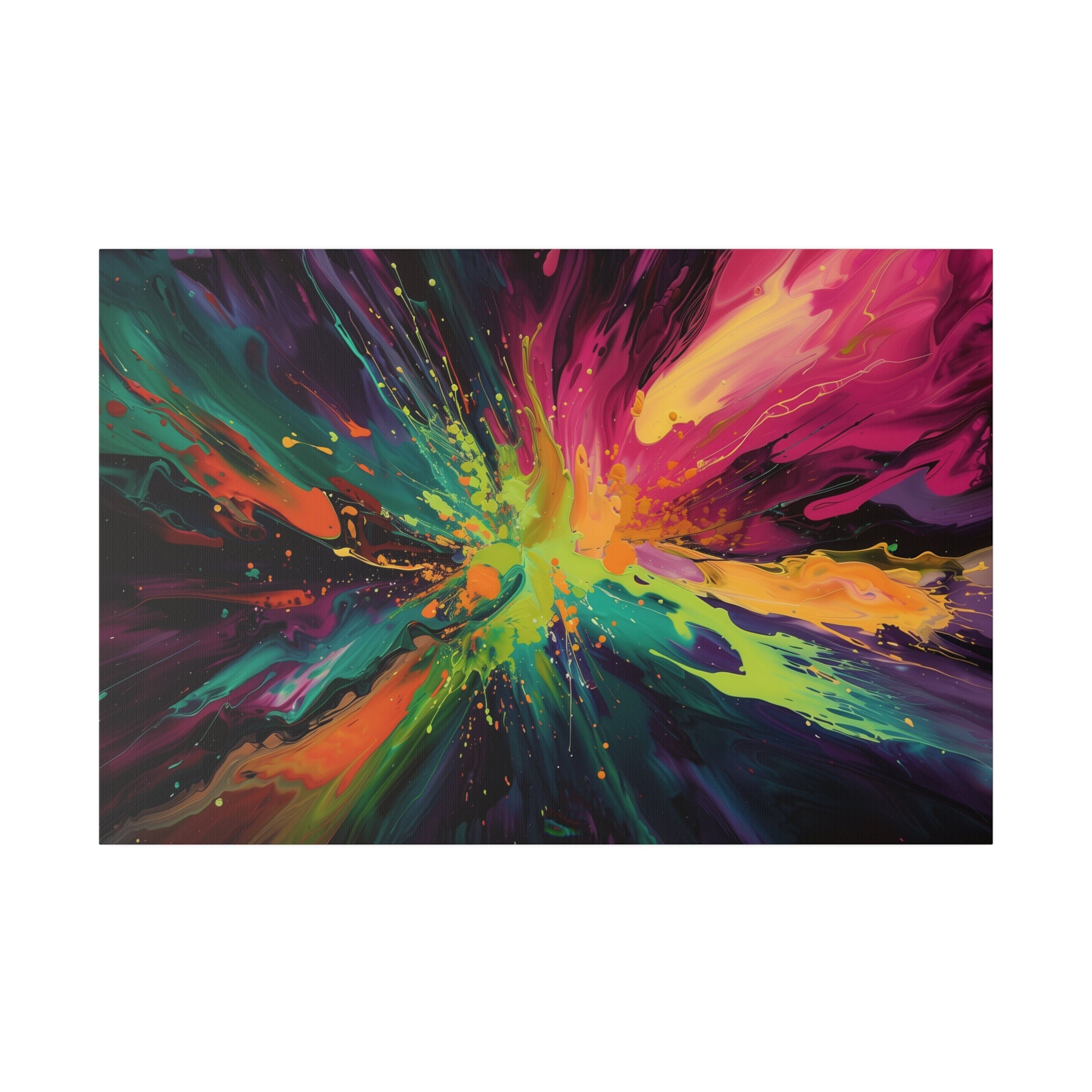 Explosive Symphony - Abstract Wall Art - Horizontal Canvas - WA214