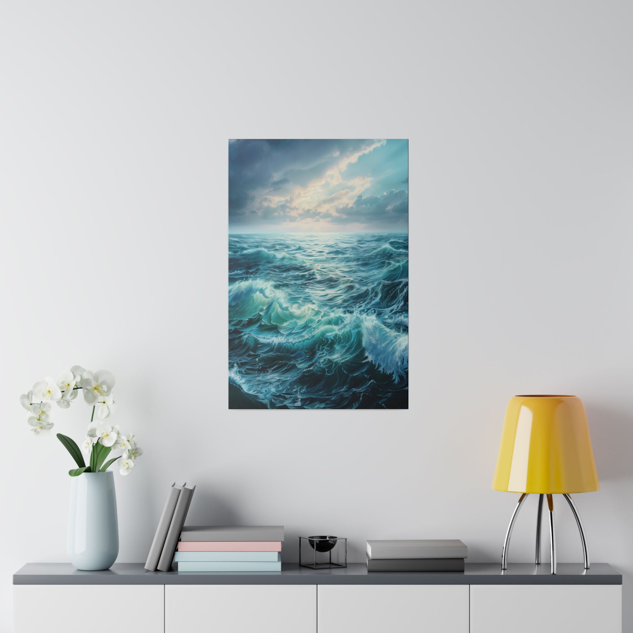 Ocean Waves Wall Art - Vertical Canvas - WA93