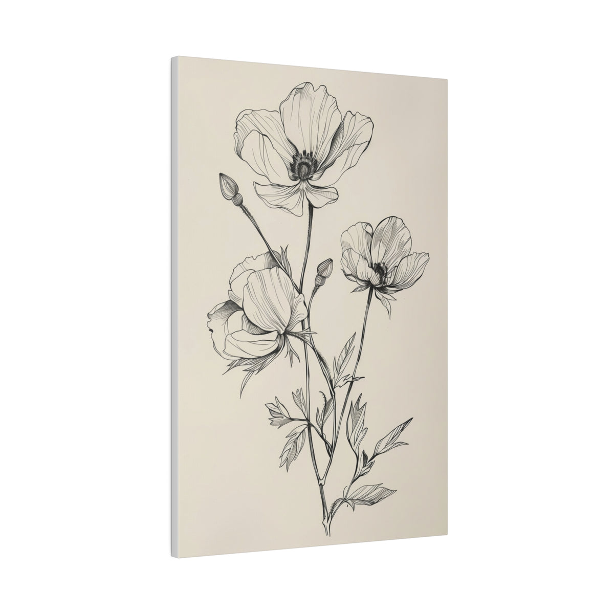 Flowers Wall Art - Botanical Wall Art - Vertical Canvas - WA49