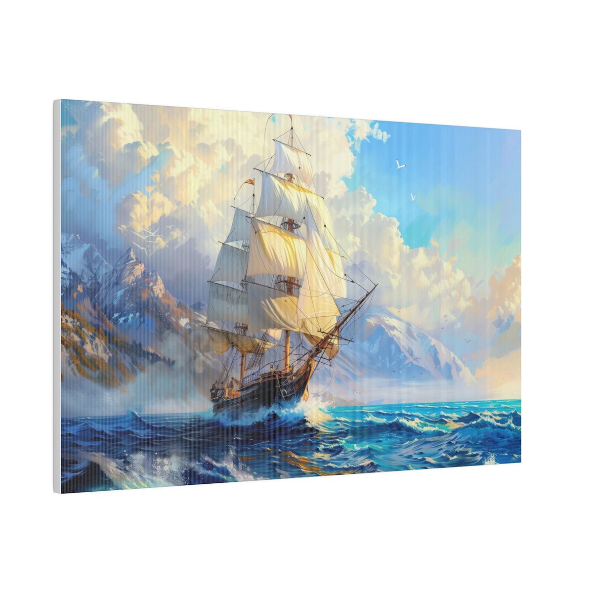 Ship Ocean Wall Art - Horizontal Canvas - WA178