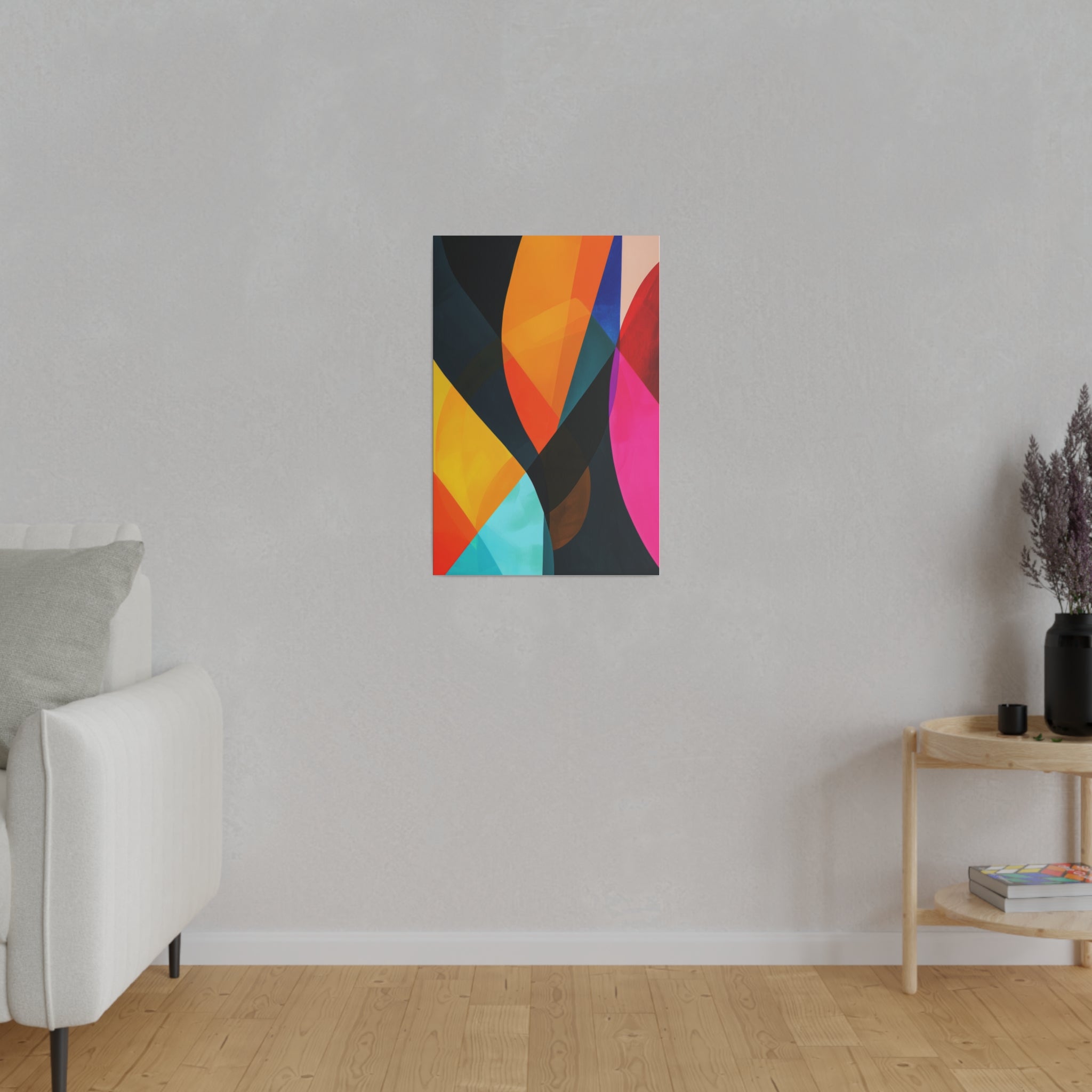 Modern Shapes - Abstract Wall Art - Vertical Canvas - WA240