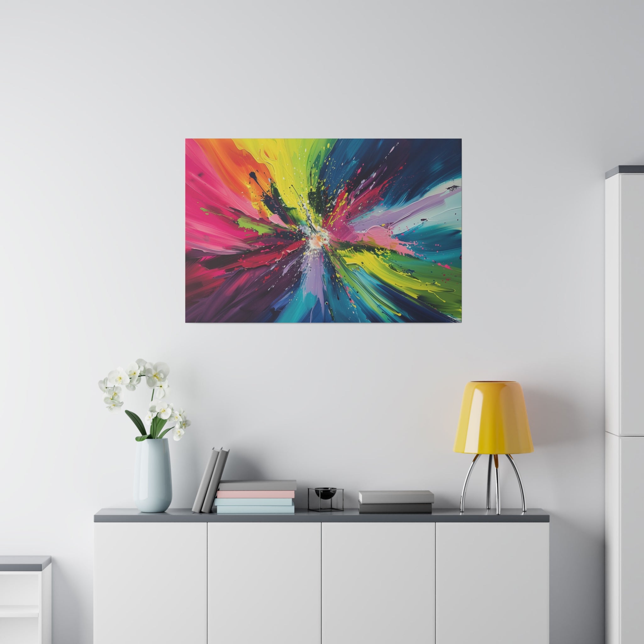 Radiant Explosion - Abstract Wall Art - Horizontal Canvas - WA213