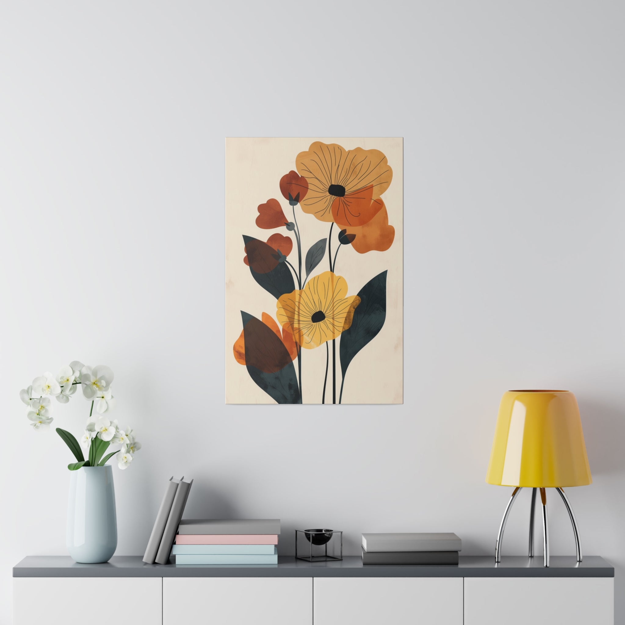 Flowers Wall Art - Botanical Wall Art - Vertical Canvas - WA52