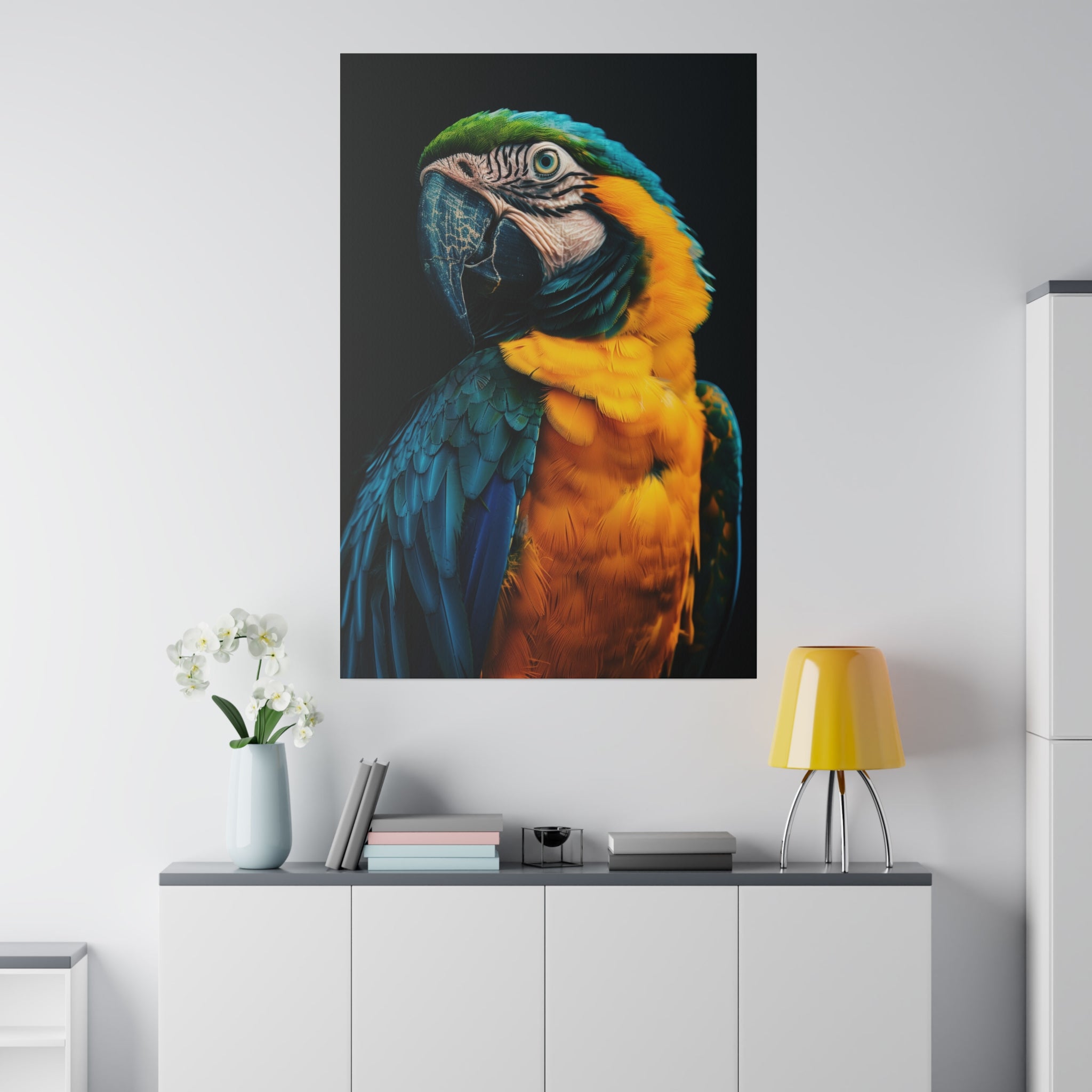 Imposing Parrot - Wildlife Wall Art - Vertical Canvas - WA248