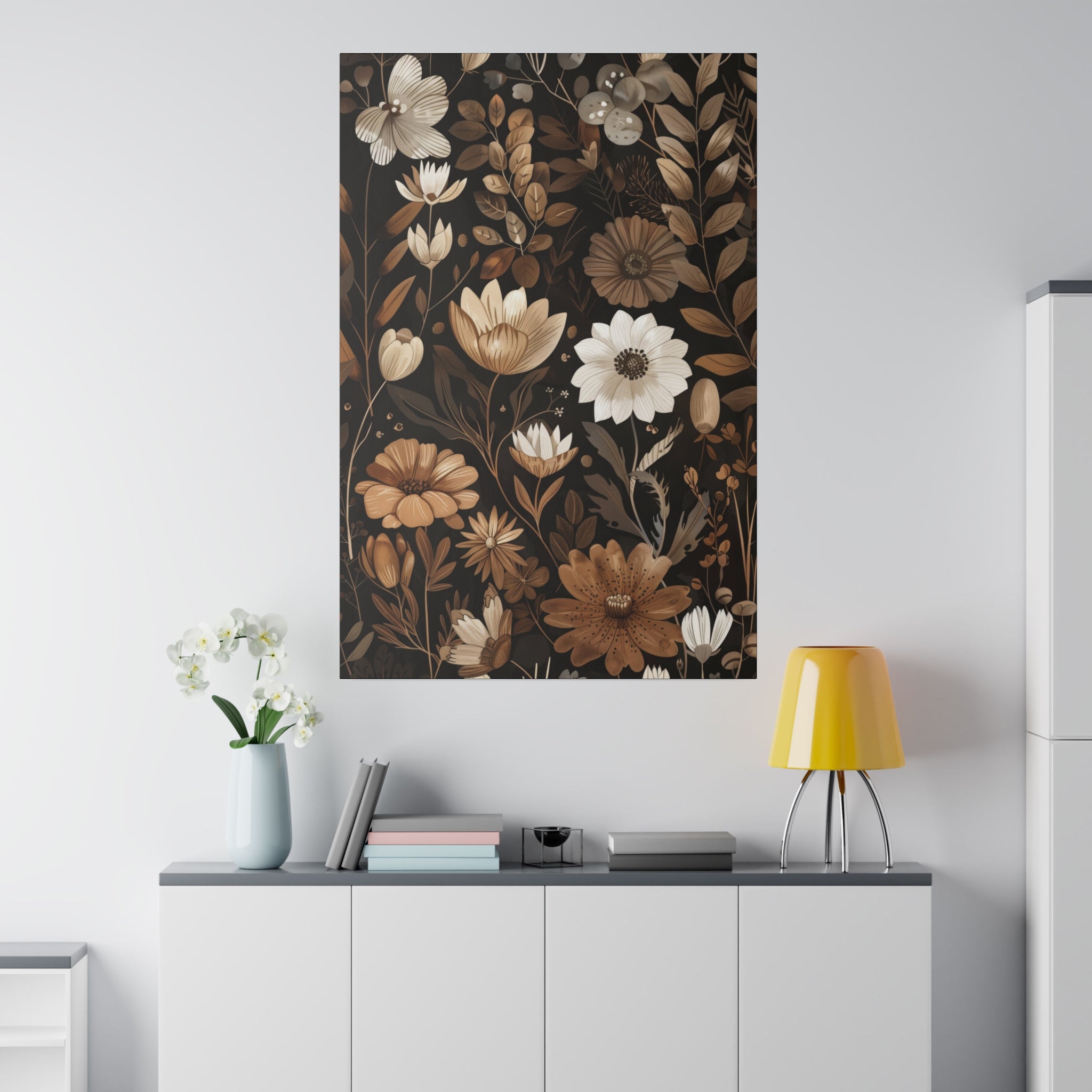 Flowers Wall Art - Botanical Wall Art - Vertical Canvas - WA46