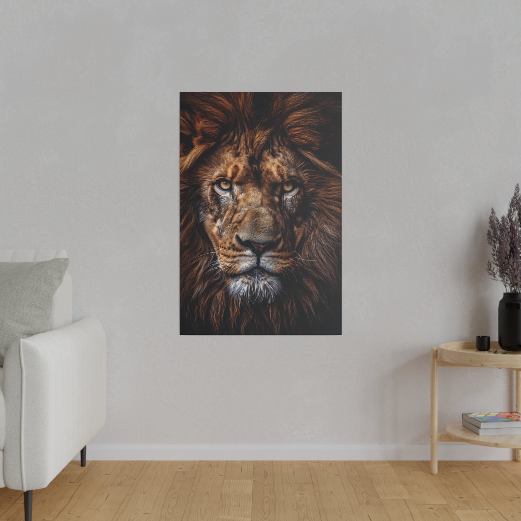 Lion's Power - Wildlife Wall Art - Vertical Canvas - WA285