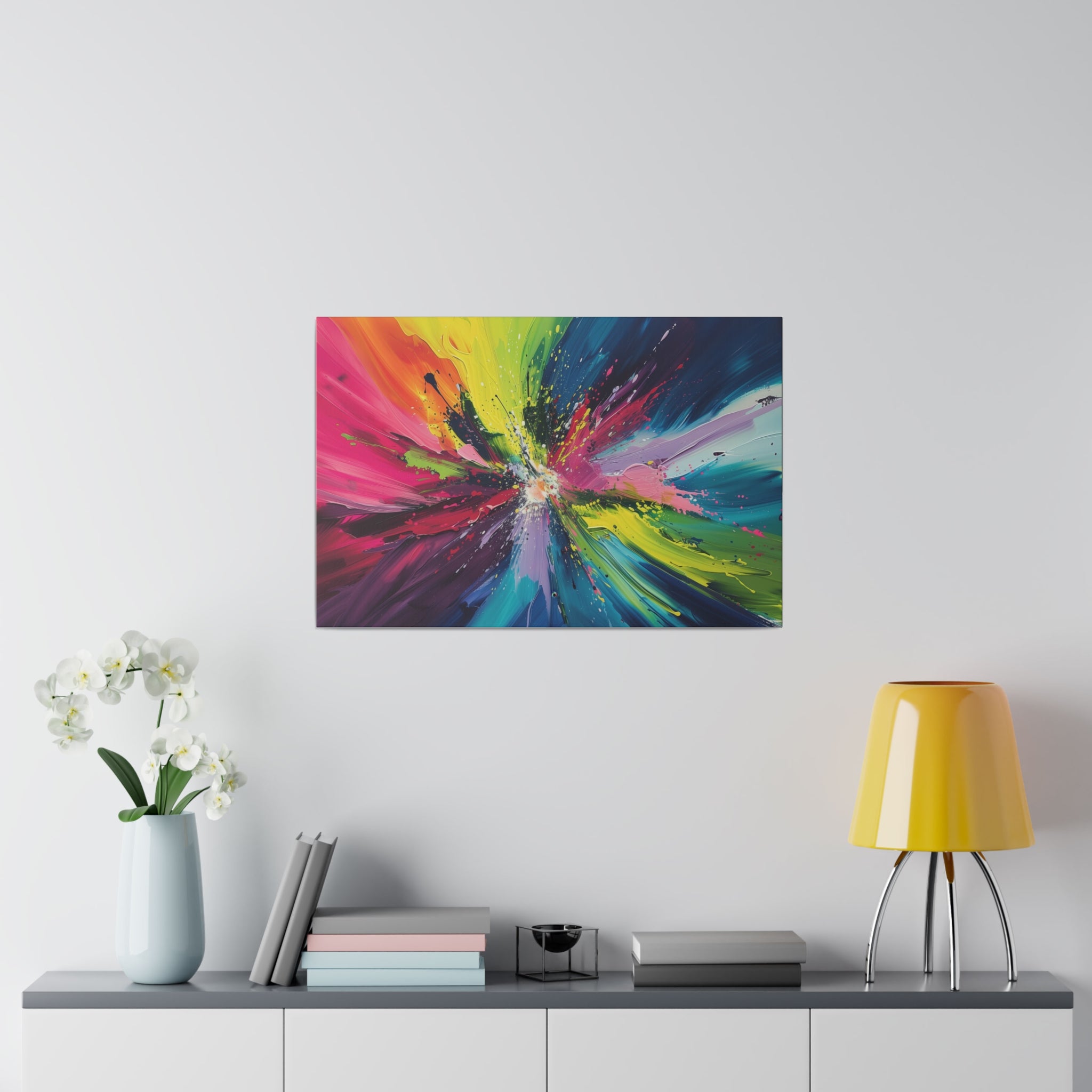 Radiant Explosion - Abstract Wall Art - Horizontal Canvas - WA213