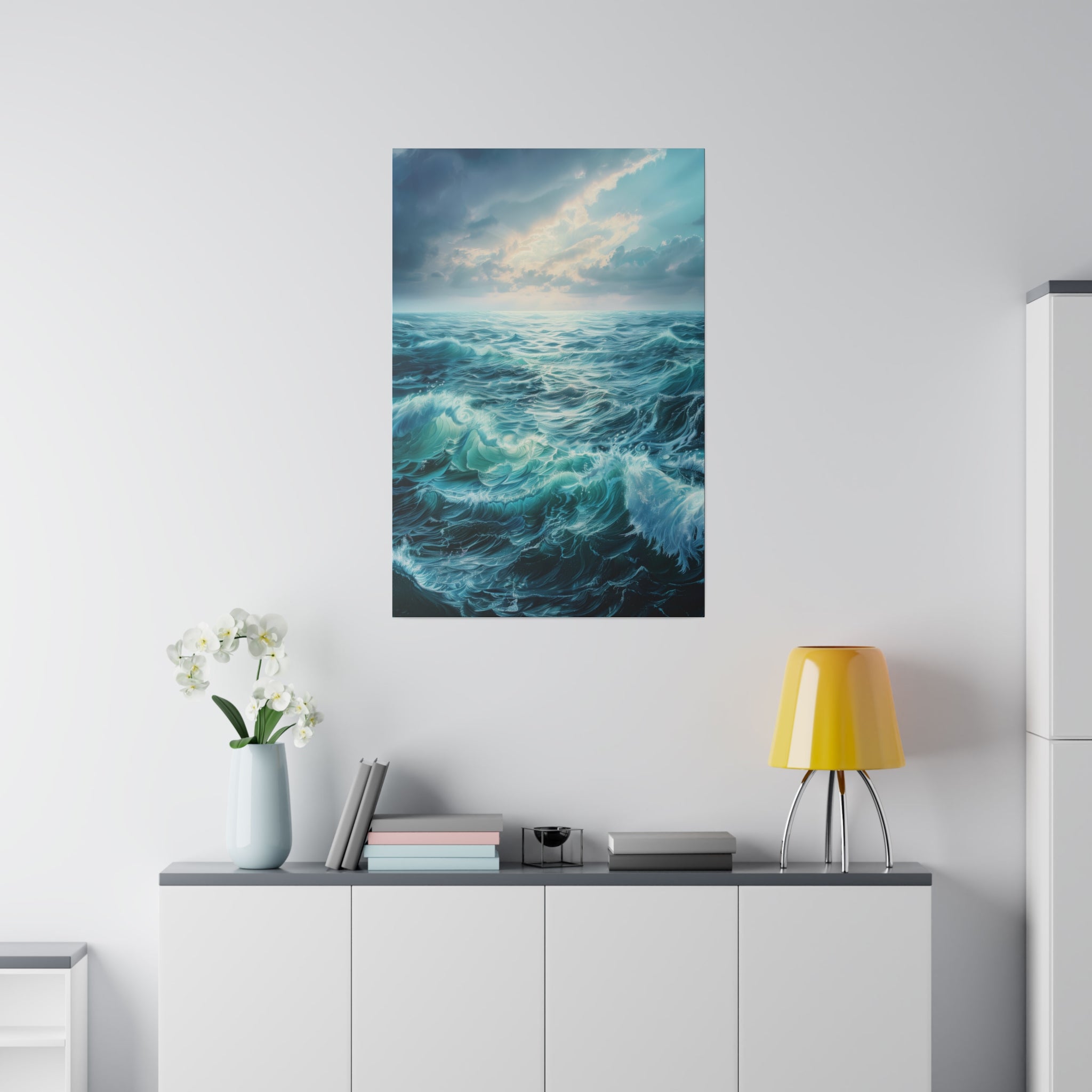 Ocean Waves Wall Art - Vertical Canvas - WA93