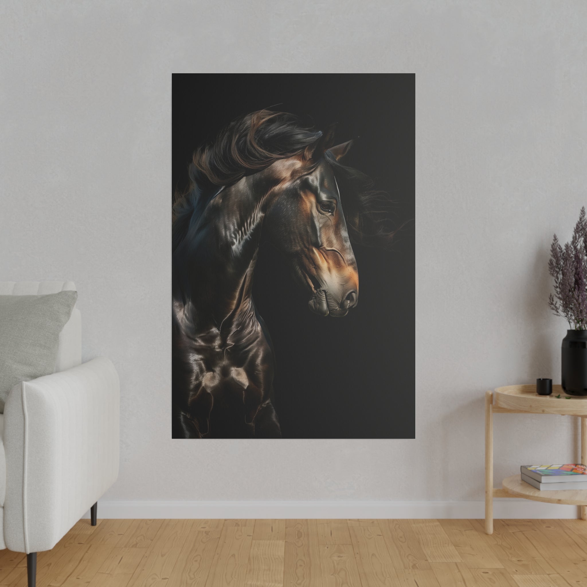 Beautiful Horse Portrait - Wildlife Wall Art - Vertical Canvas - WA246