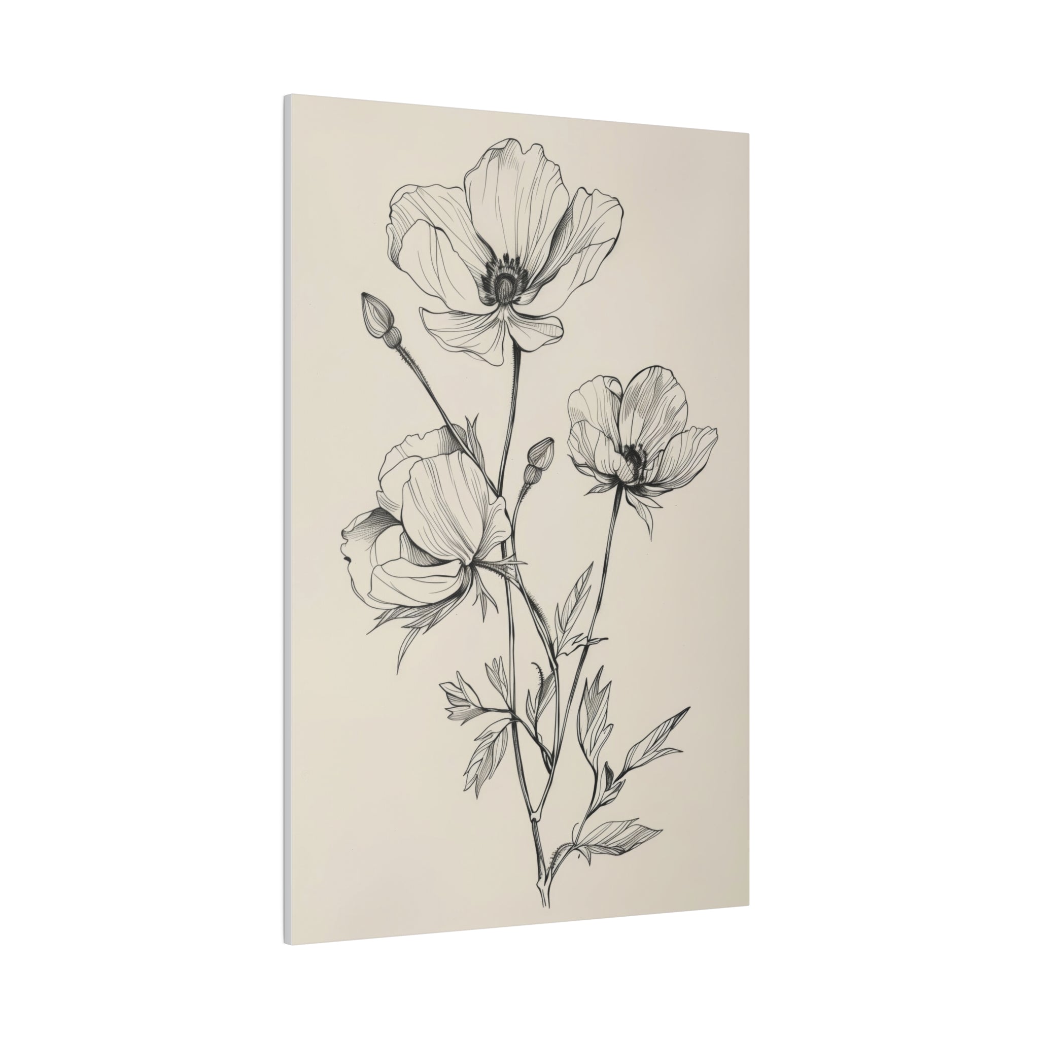 Flowers Wall Art - Botanical Wall Art - Vertical Canvas - WA49