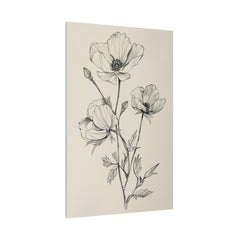 Flowers Wall Art - Botanical Wall Art - Vertical Canvas - WA49