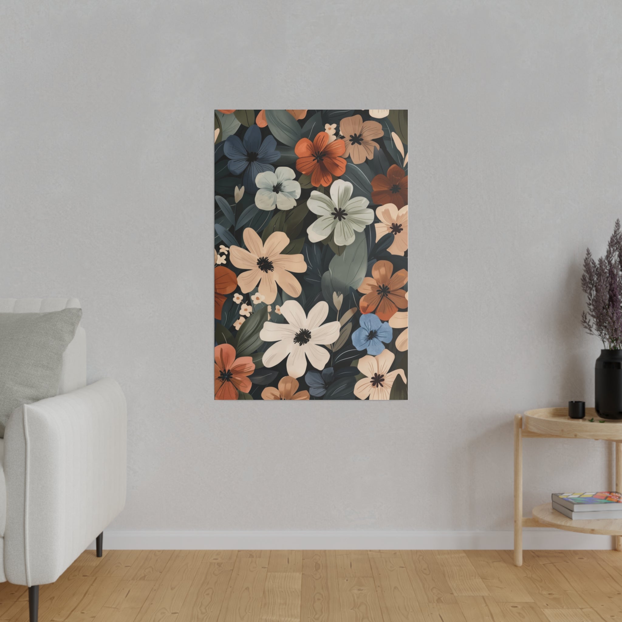 Flowers Wall Art - Botanical Wall Art - Vertical Canvas - WA58