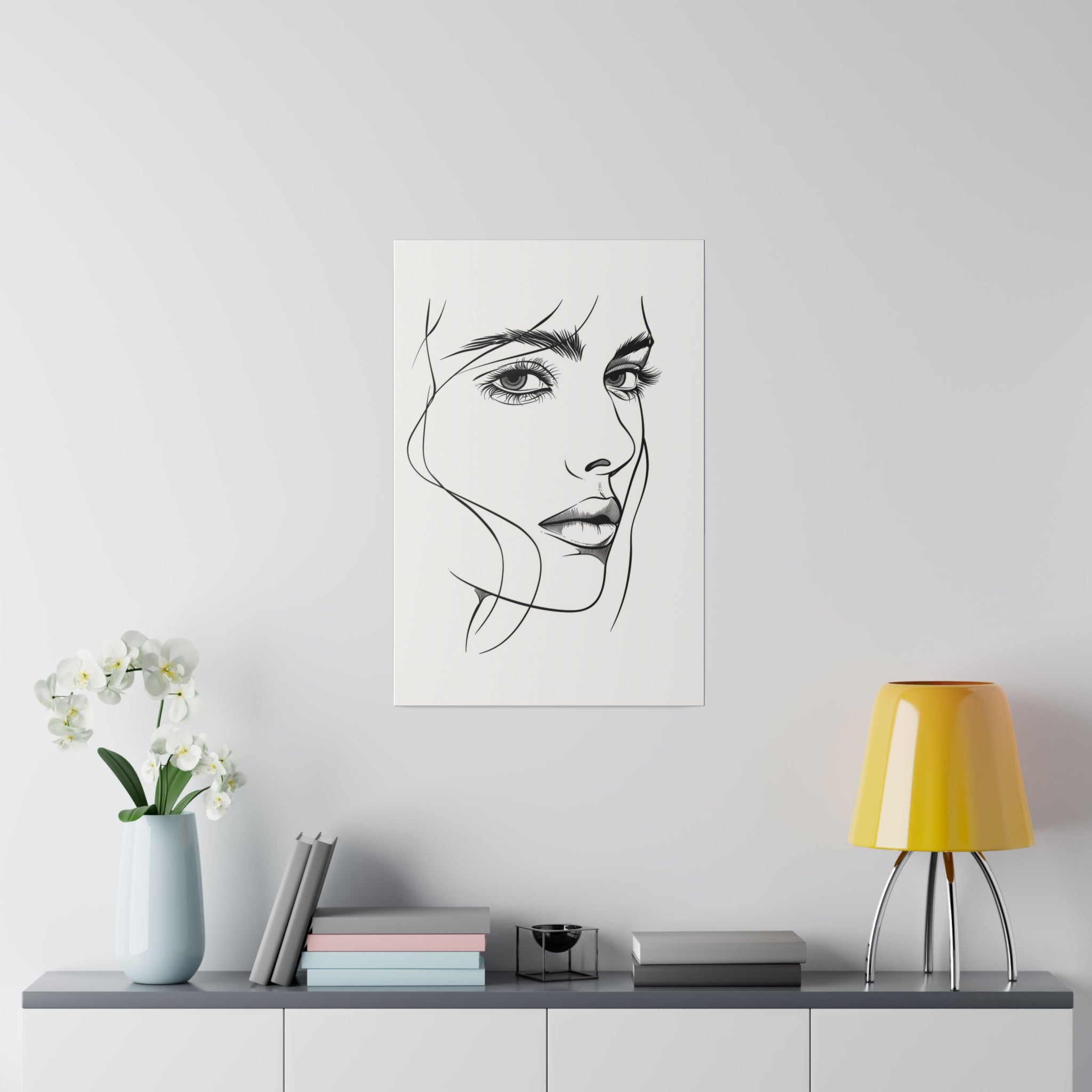 Beauty in Outlines - Abstract Wall Art - Vertical Canvas - WA237