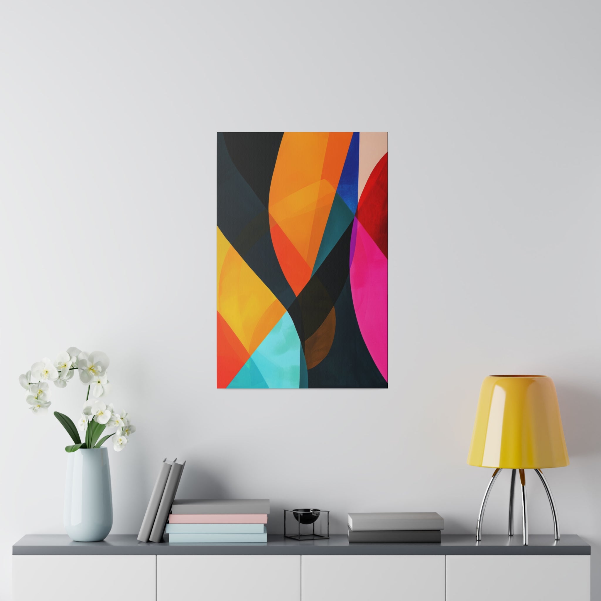 Modern Shapes - Abstract Wall Art - Vertical Canvas - WA240