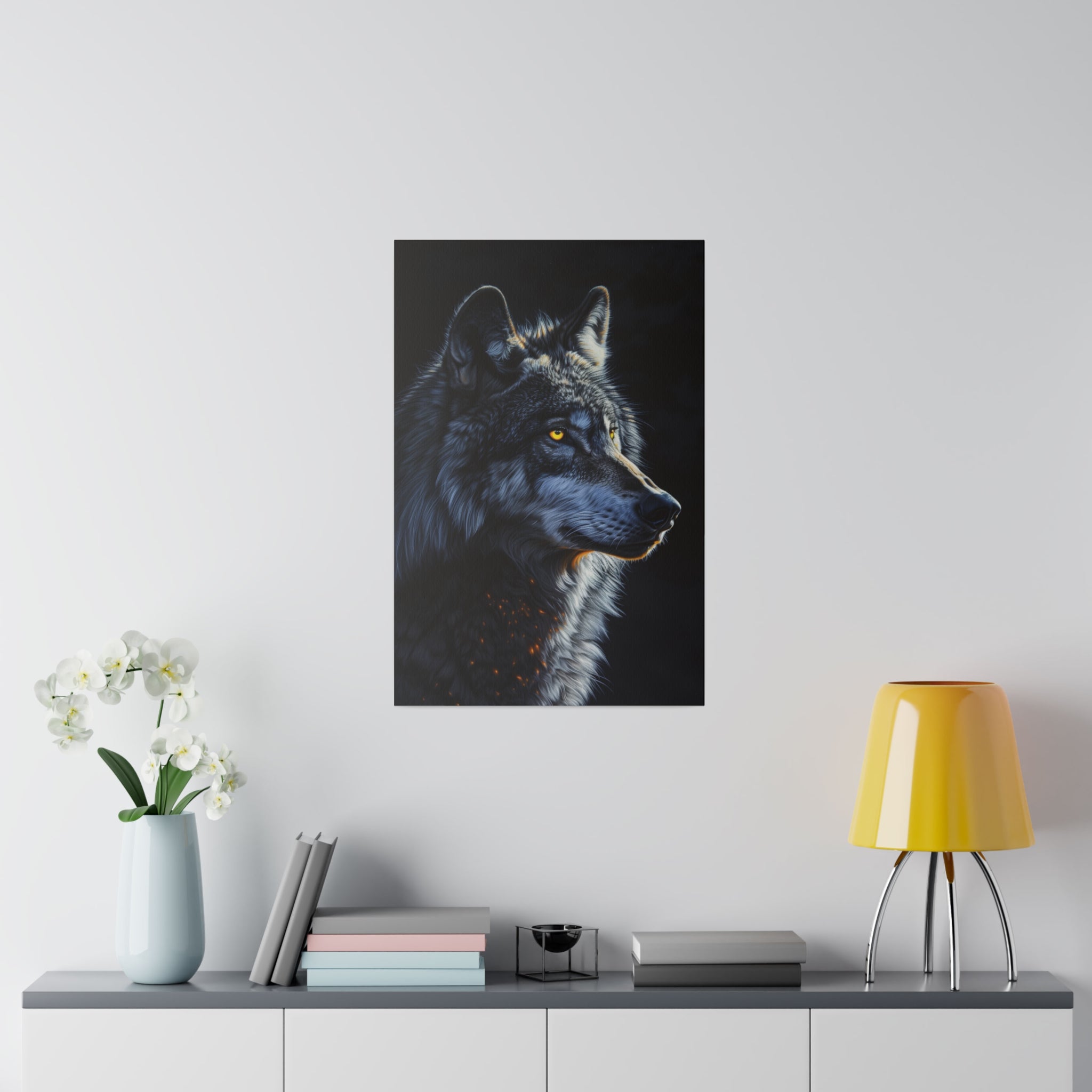 Wolf's Gaze - Wildlife Wall Art - Vertical Canvas - WA258