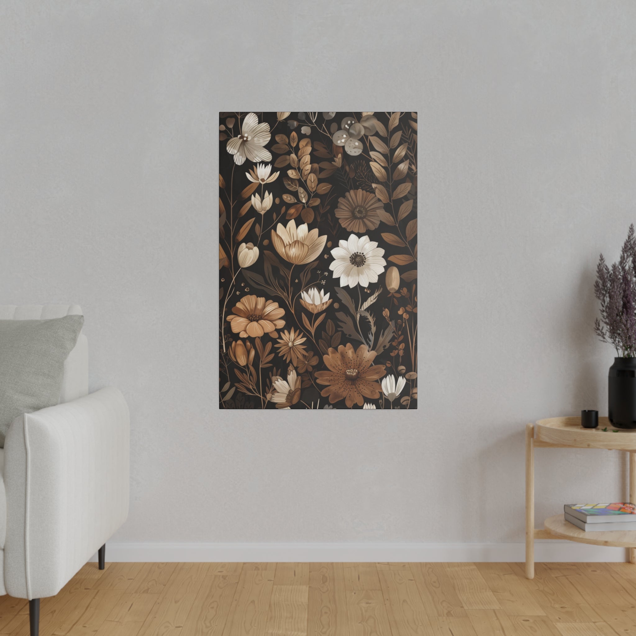 Flowers Wall Art - Botanical Wall Art - Vertical Canvas - WA46