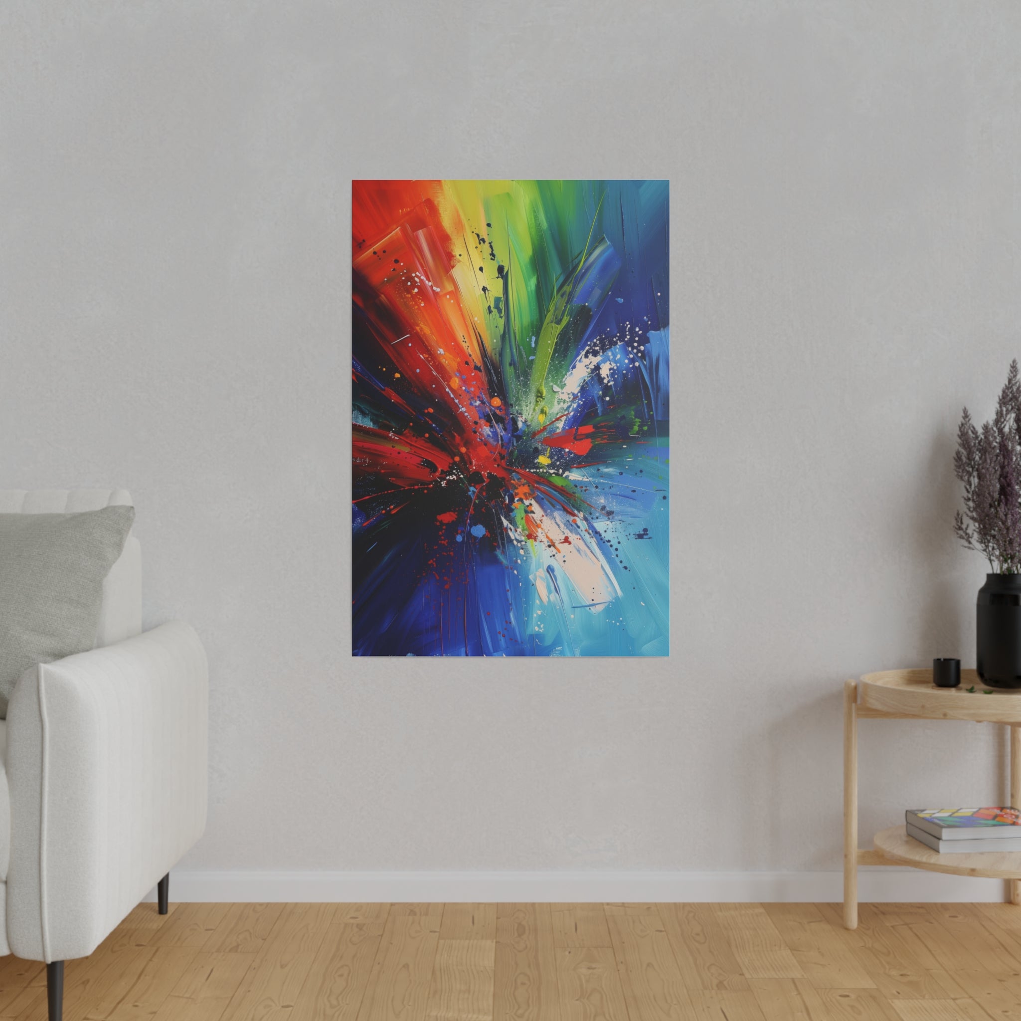 Vivid Eruption - Abstract Wall Art - Vertical Canvas - WA238