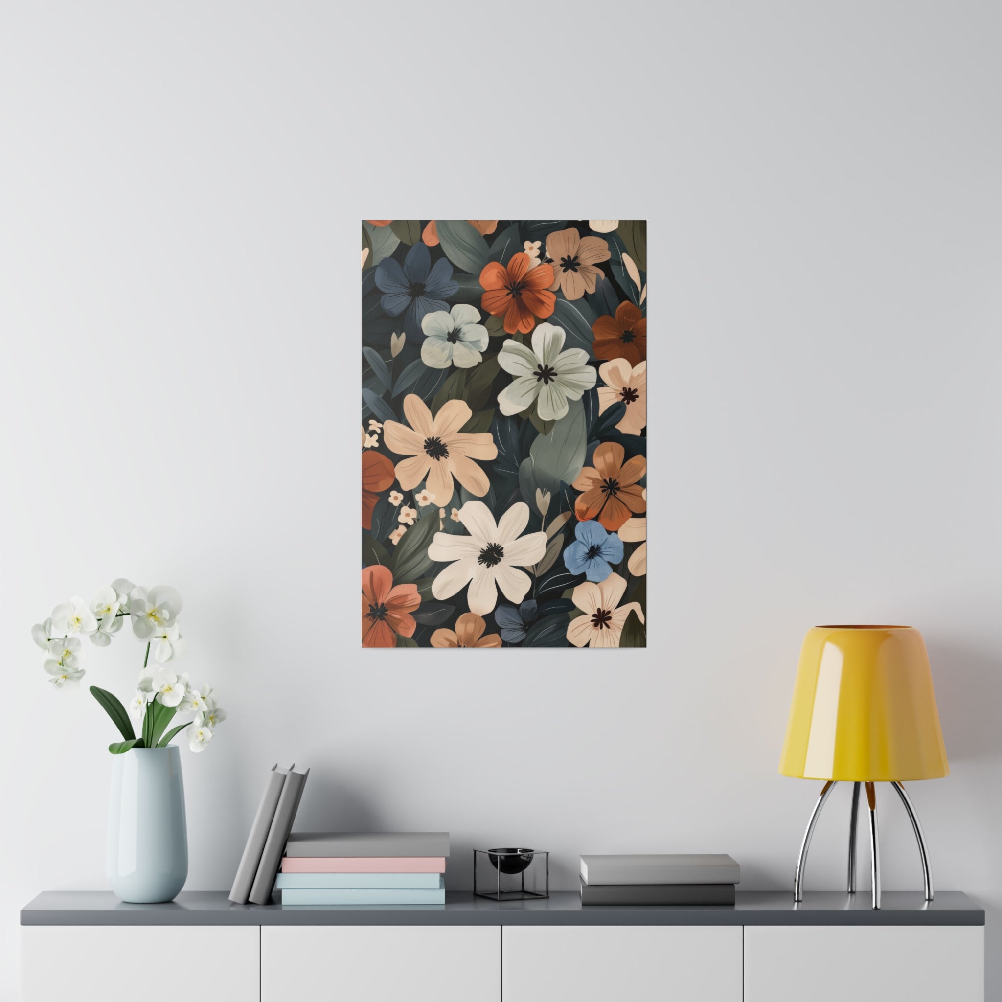 Flowers Wall Art - Botanical Wall Art - Vertical Canvas - WA58