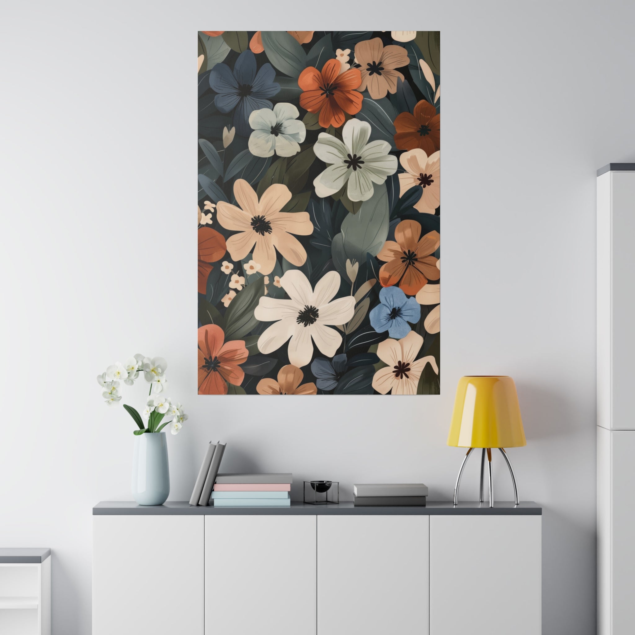 Flowers Wall Art - Botanical Wall Art - Vertical Canvas - WA58