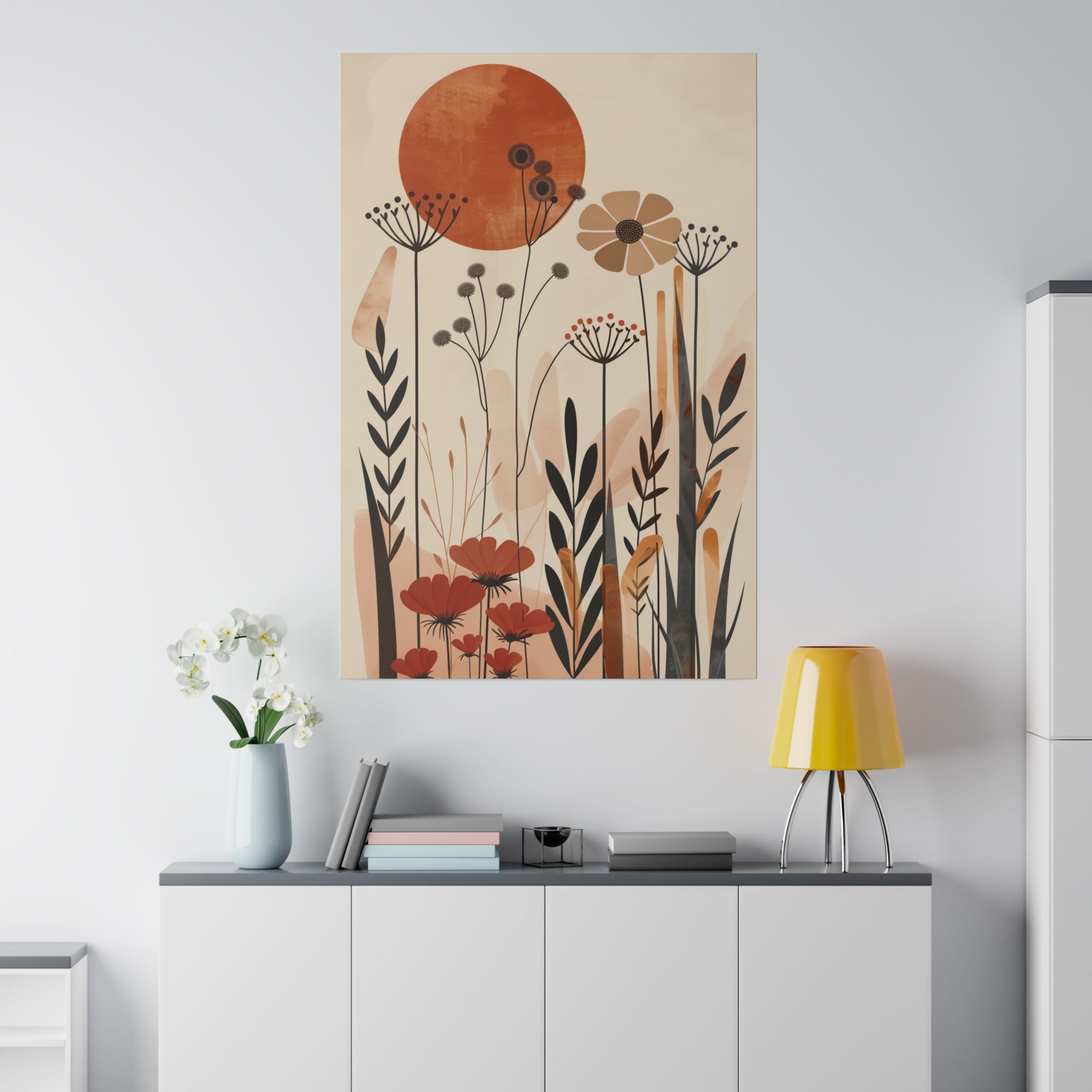 Flowers Wall Art - Botanical Wall Art - Vertical Canvas - WA53