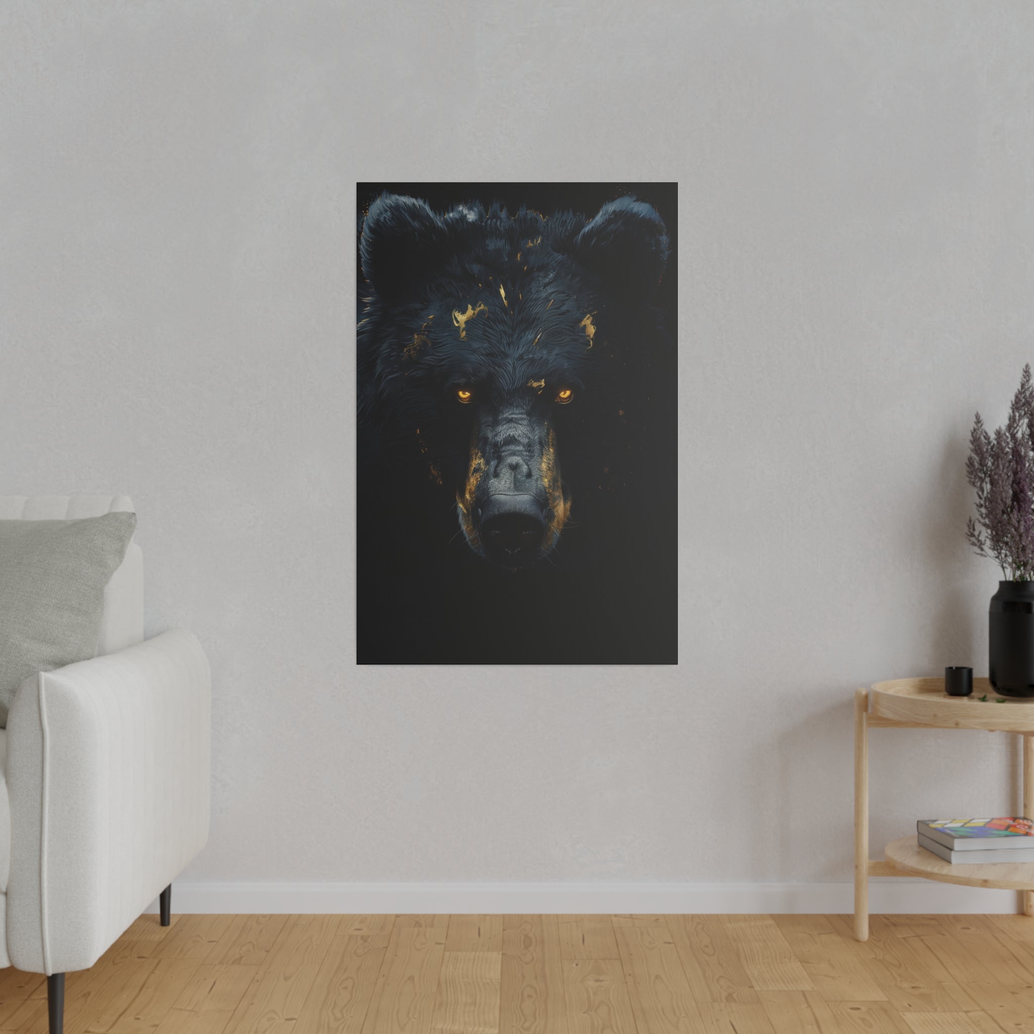 Vicious Bear - Wildlife Wall Art - Vertical Canvas - WA242