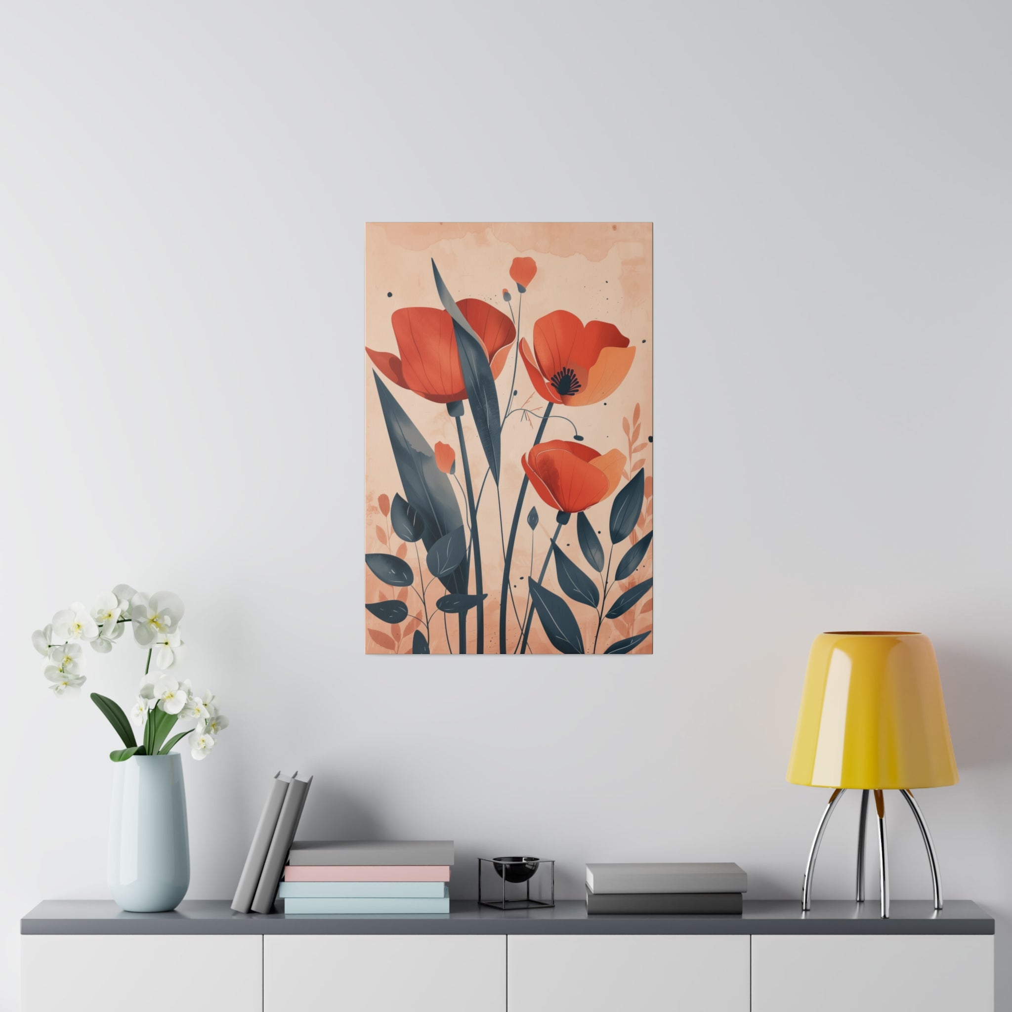 Flowers Wall Art - Botanical Wall Art - Vertical Canvas - WA42