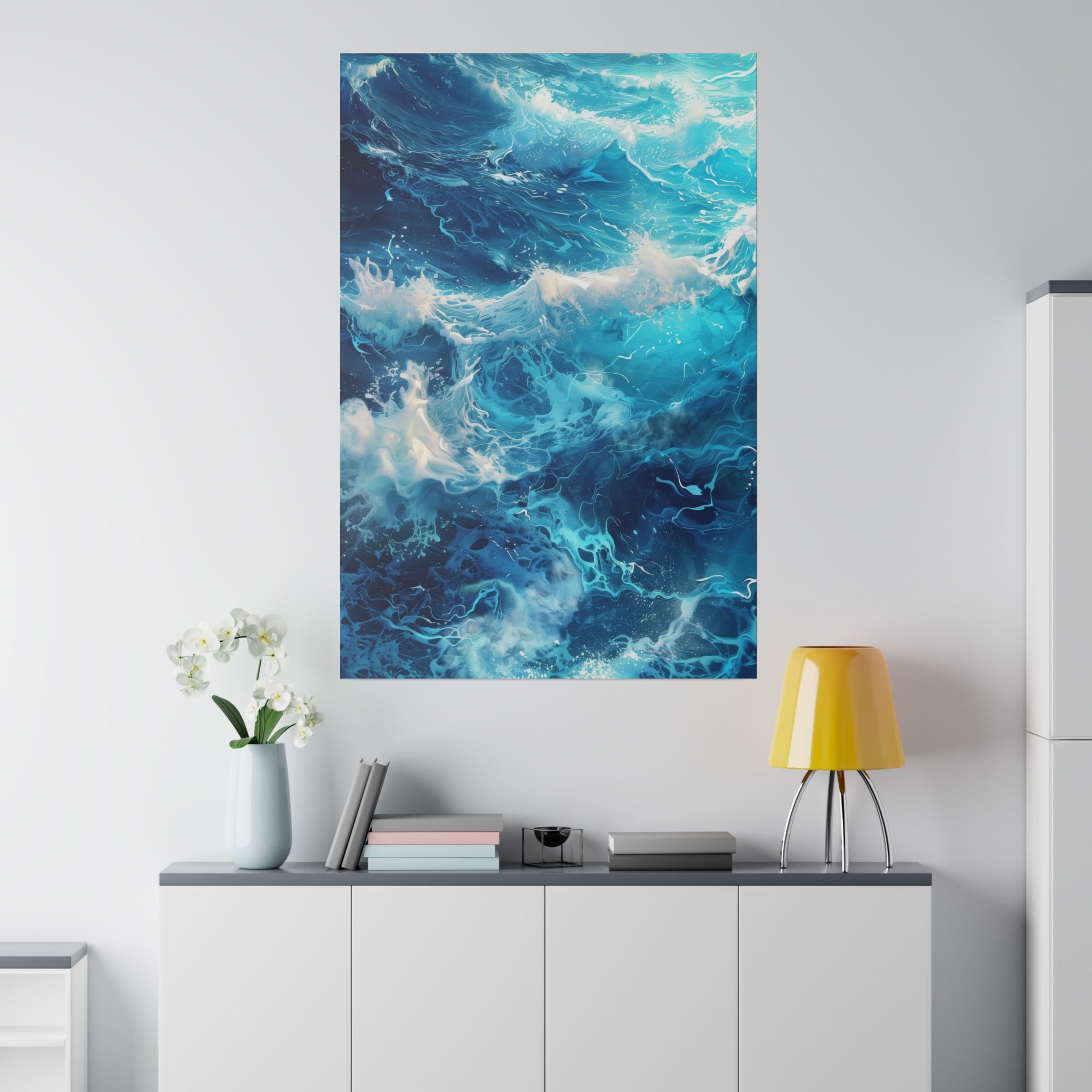 Ocean Waves Wall Art - Vertical Canvas - WA92