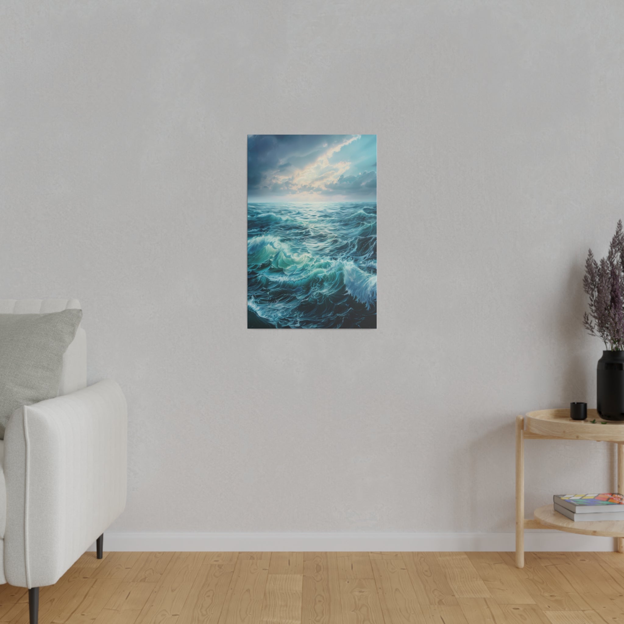 Ocean Waves Wall Art - Vertical Canvas - WA93