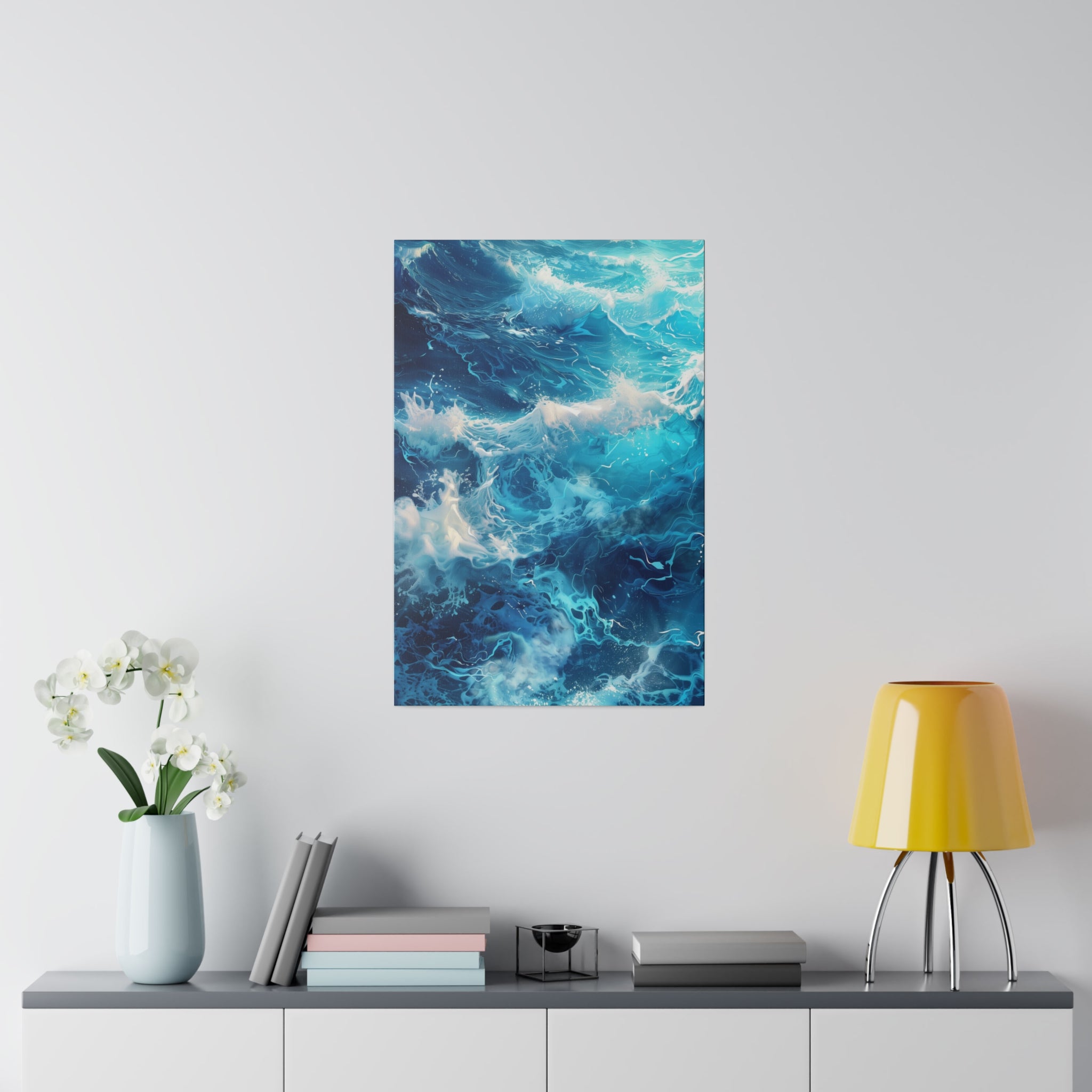 Ocean Waves Wall Art - Vertical Canvas - WA92