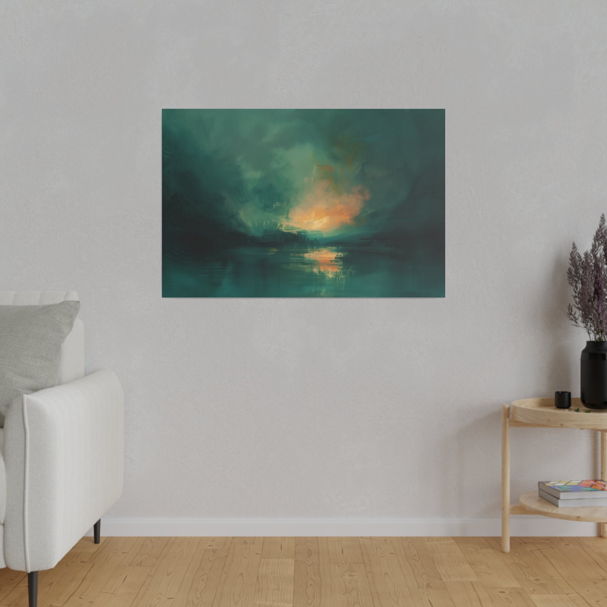 Serene Dusk - Abstract Wall Art - Horizontal Canvas - WA204