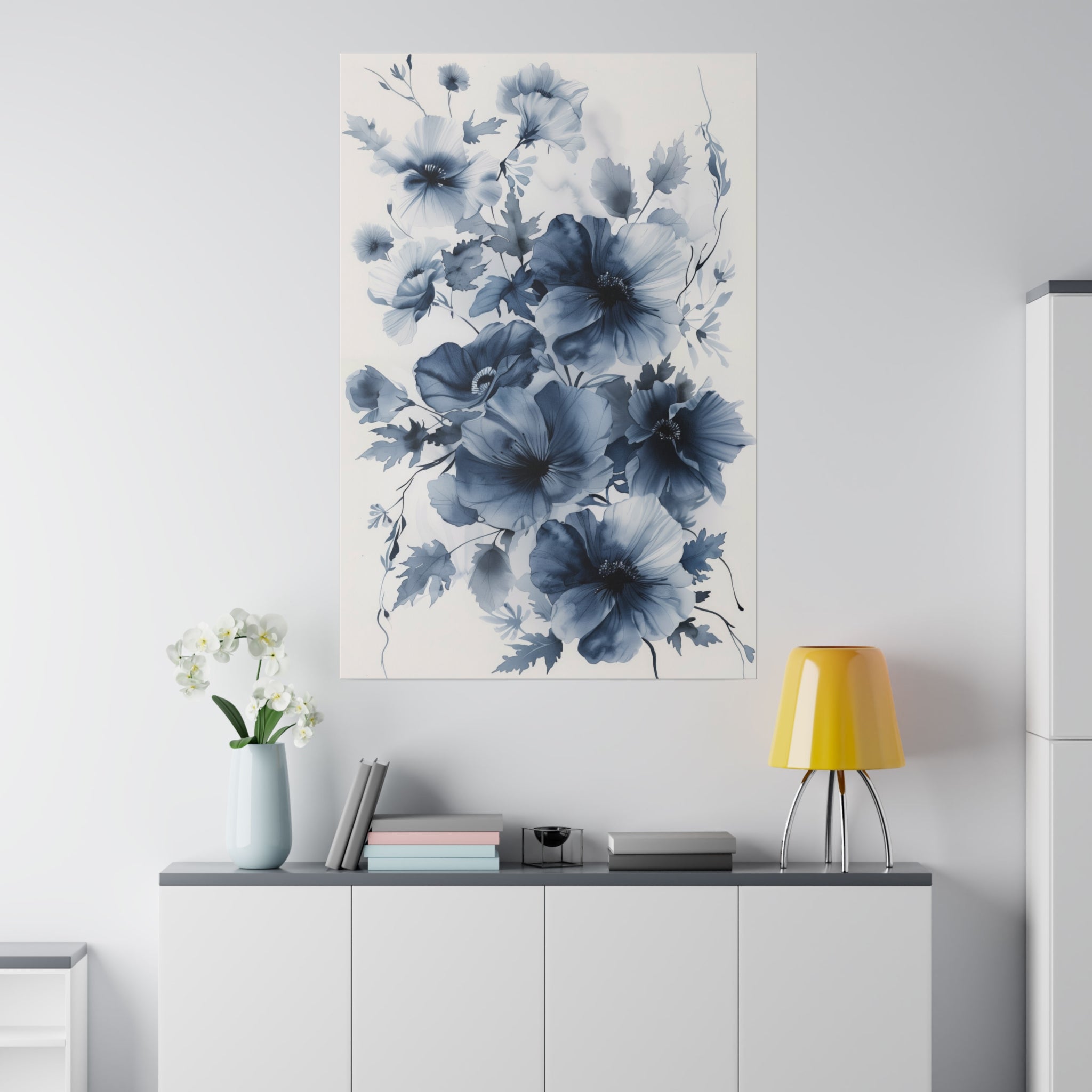 Flowers Wall Art - Botanical Wall Art - Vertical Canvas - WA62