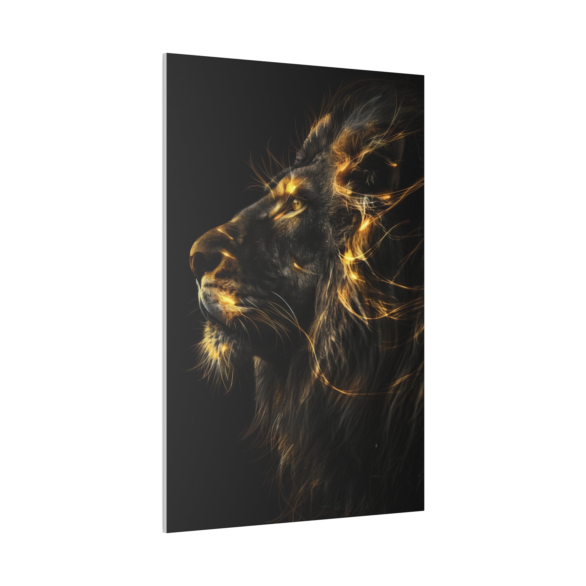 Luminous Lion - Wildlife Wall Art - Vertical Canvas - WA286